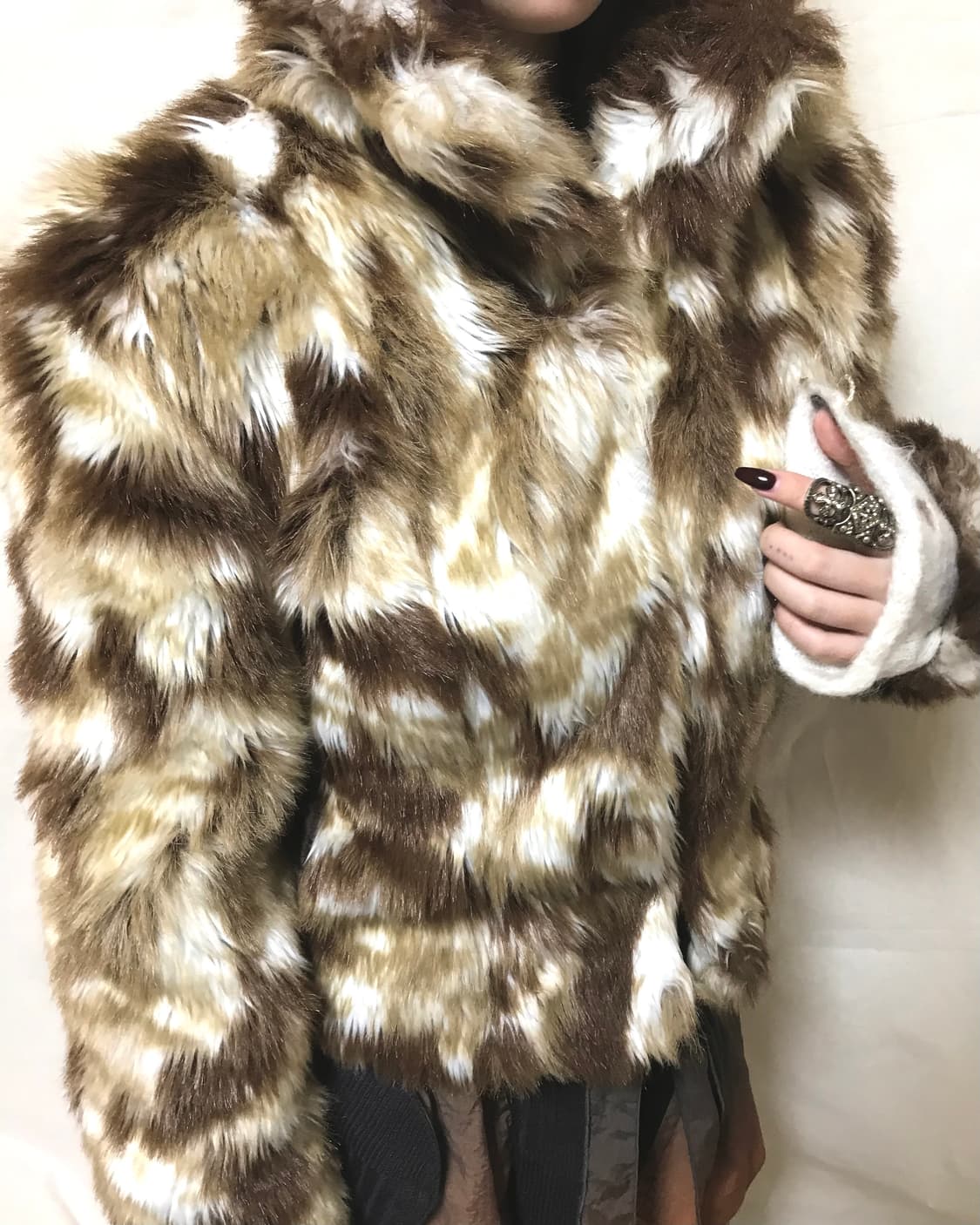 브라운 밤비 퍼 자켓 상품이미지2