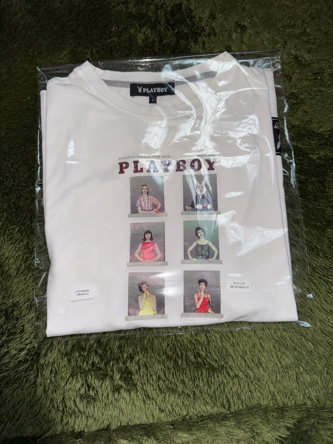 [L] PLAYBOY 플레이보이 재팬 매거진 그래픽 티셔츠 화이트 상품이미지10