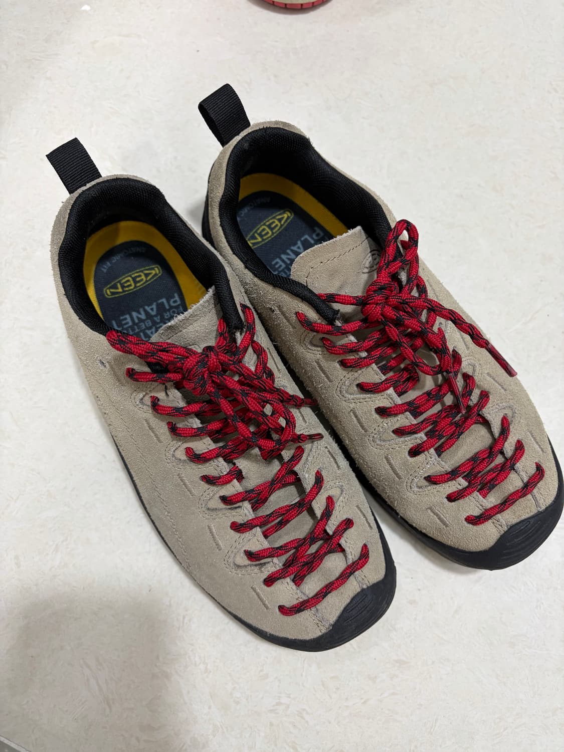 Keen 킨 재스퍼 스웨이드 스니커즈 실버 밍크 245 상품이미지1