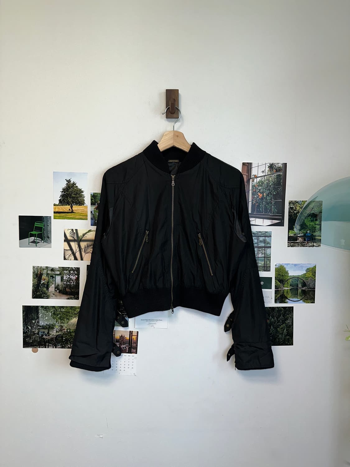 Black oriental crop flight jk 상품이미지3