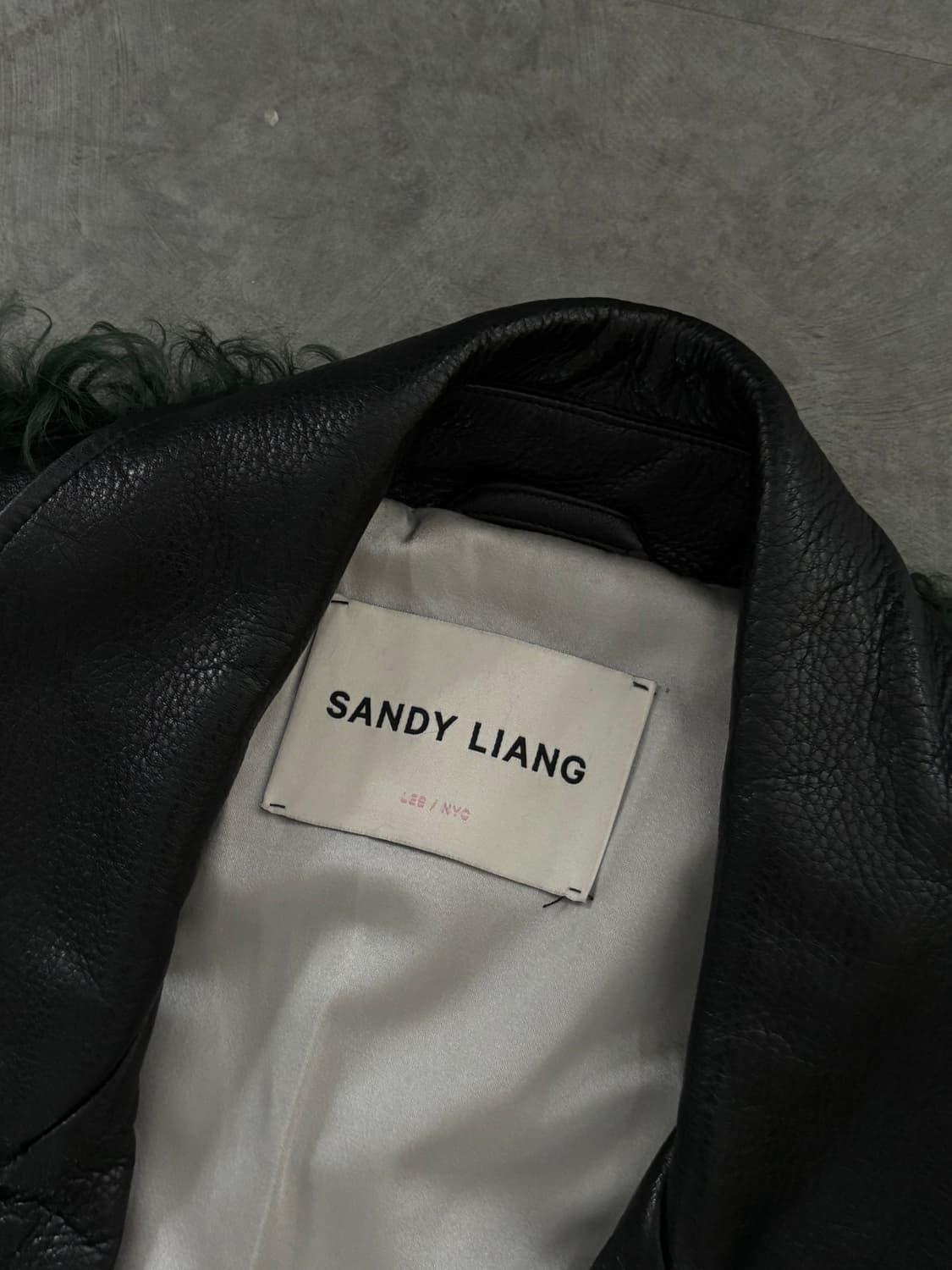 Sandy Liang 레더 퍼트리밍 자켓 상품이미지7