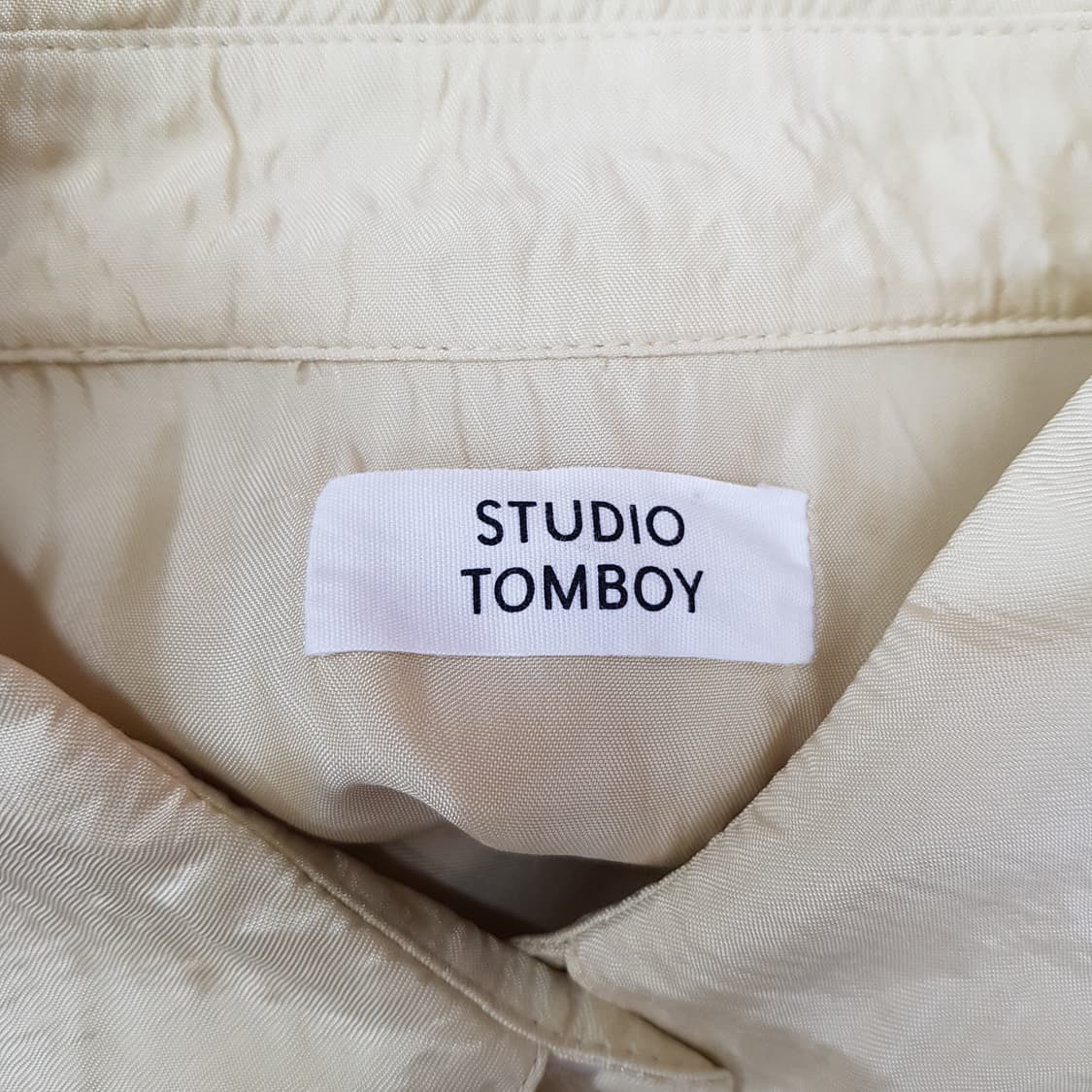 스튜디오톰보이 2021 레이온 롱 셔츠 원피스 Free사이즈 상품이미지5