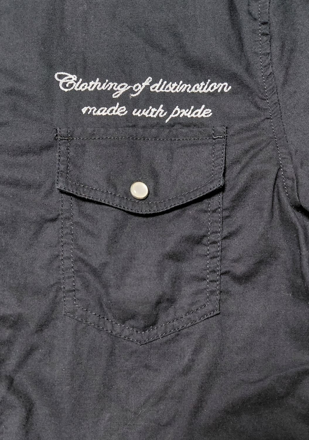 [M] Thruxton 블랙 워크 셔츠 (자수 포인트/스냅 버튼) 상품이미지3