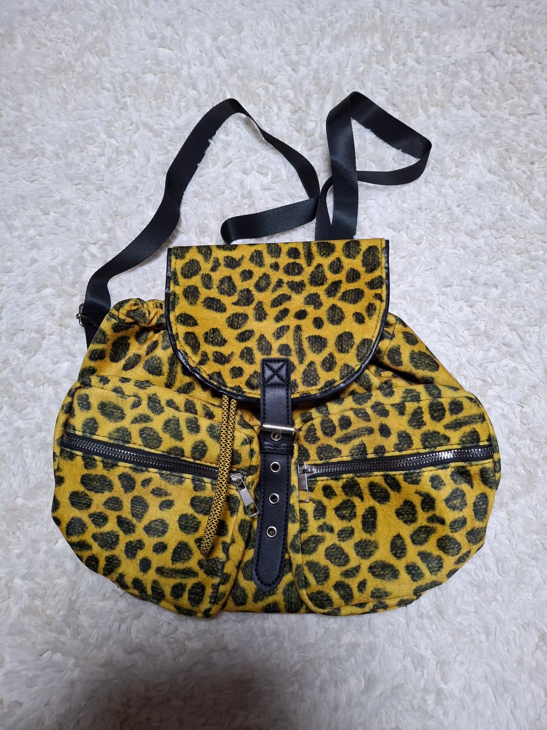 (마지막특가) 레오파드 미니백팩 옐로우 새상품 상품이미지6