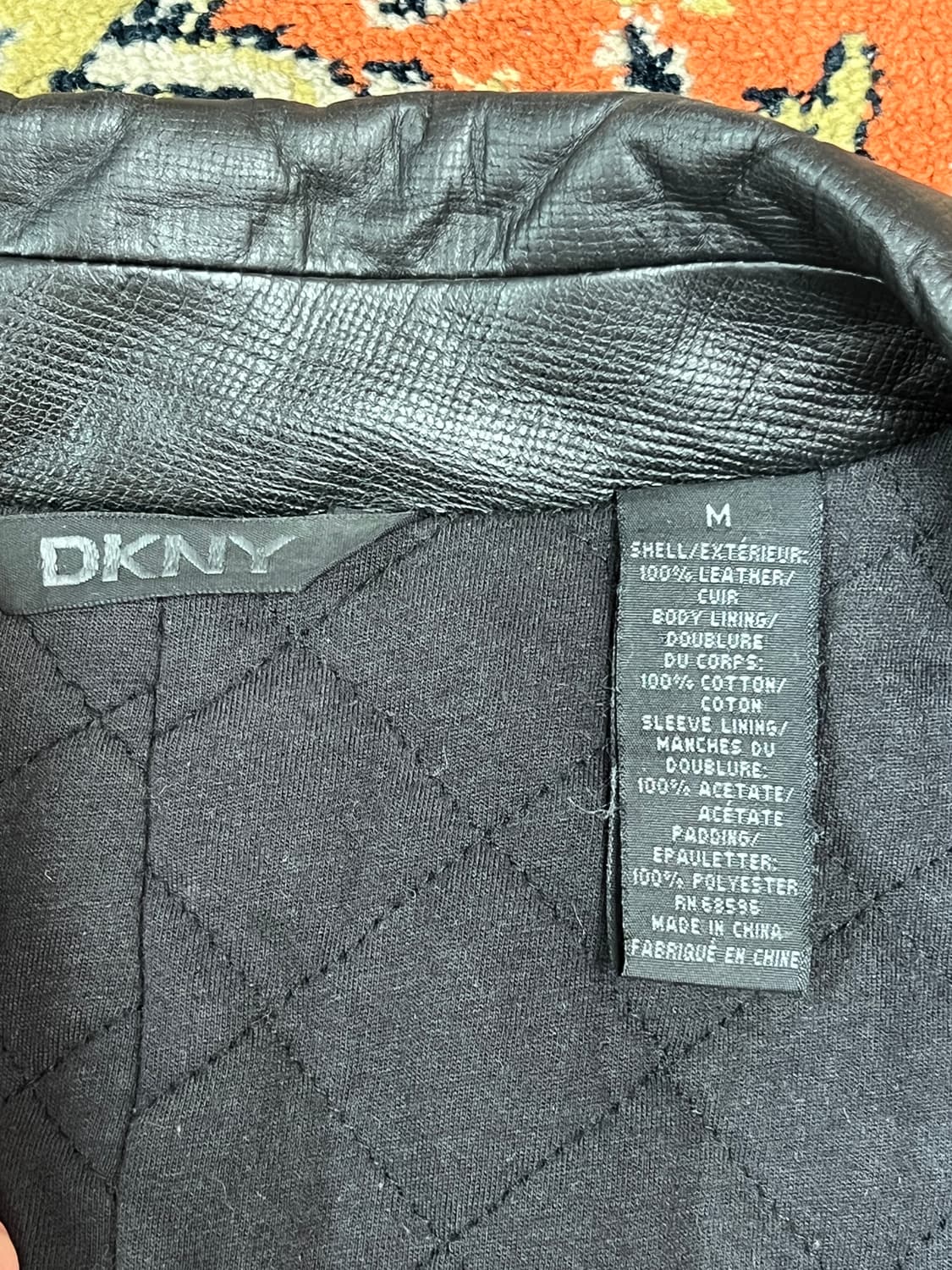 [M] DKNY 싱글 램스킨 블레이저 가죽자켓 상품이미지4