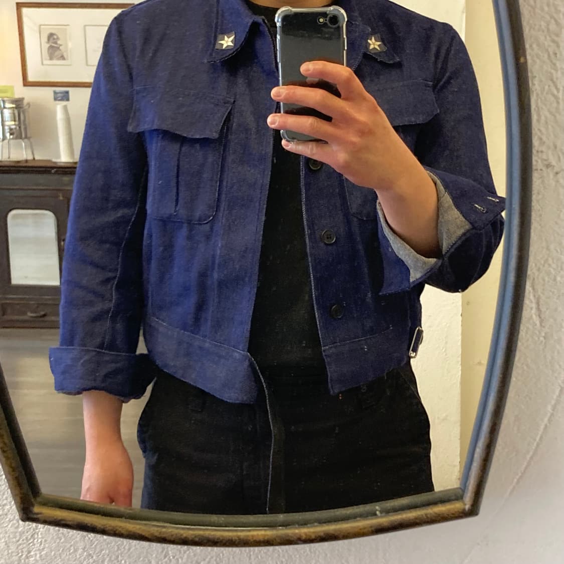 70s 이탈리아군 데님 배틀드레스 자켓 상품이미지1