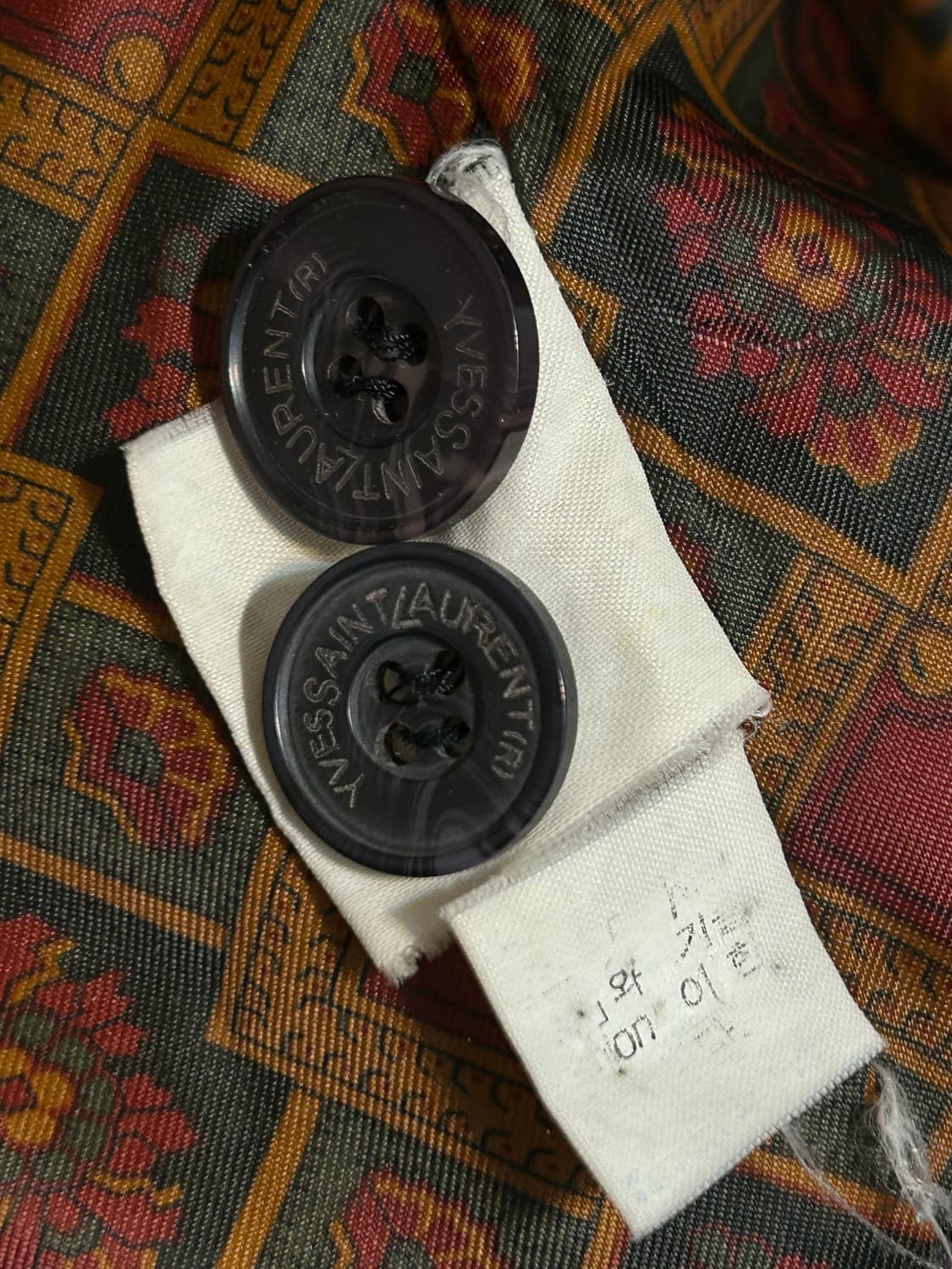 입생로랑 빈티지 체크 블루종 자켓 상품이미지7