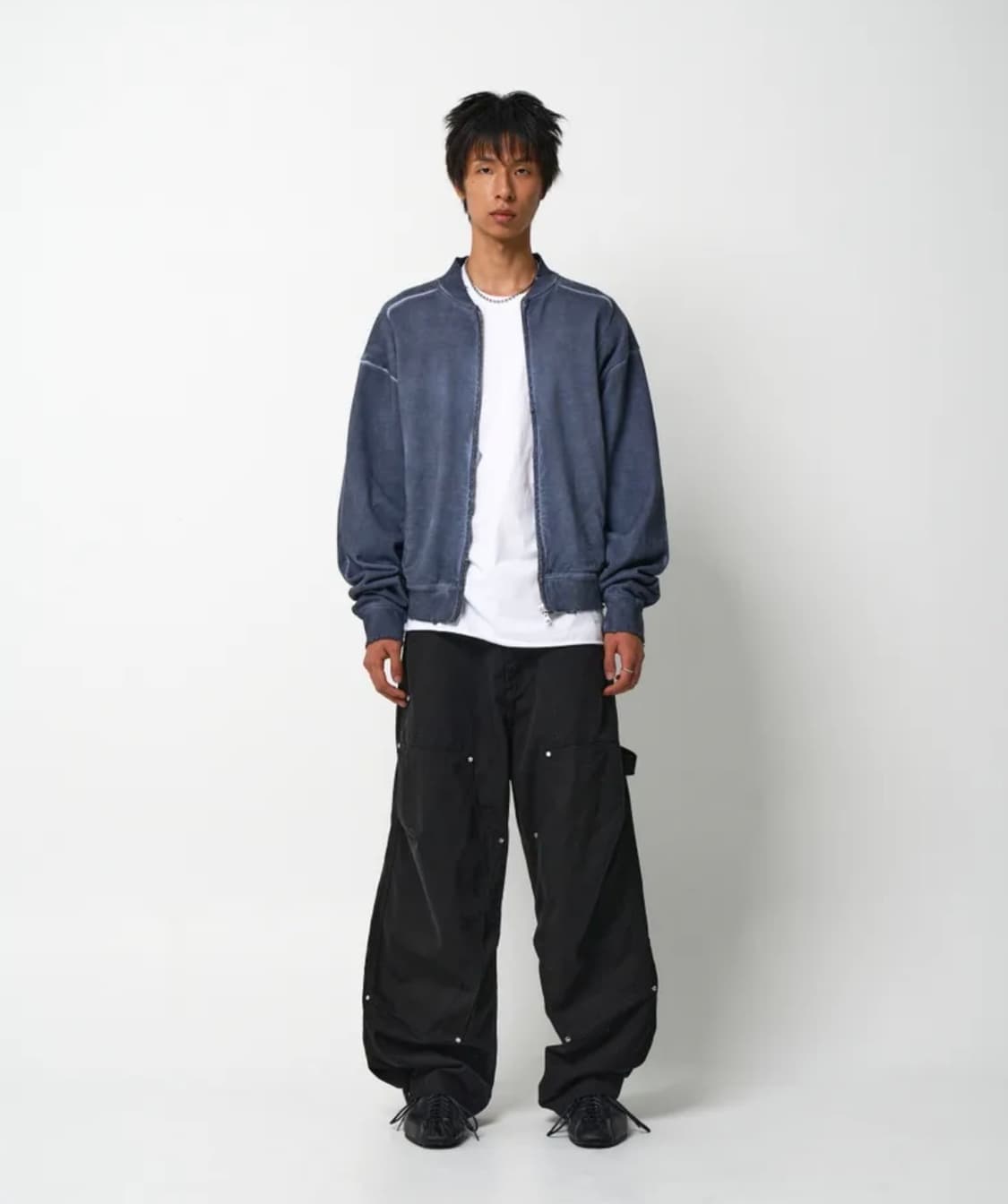 9999Archive 웨이브 슬림 봄버 자켓 24f/w 라이트 그린 상품이미지1