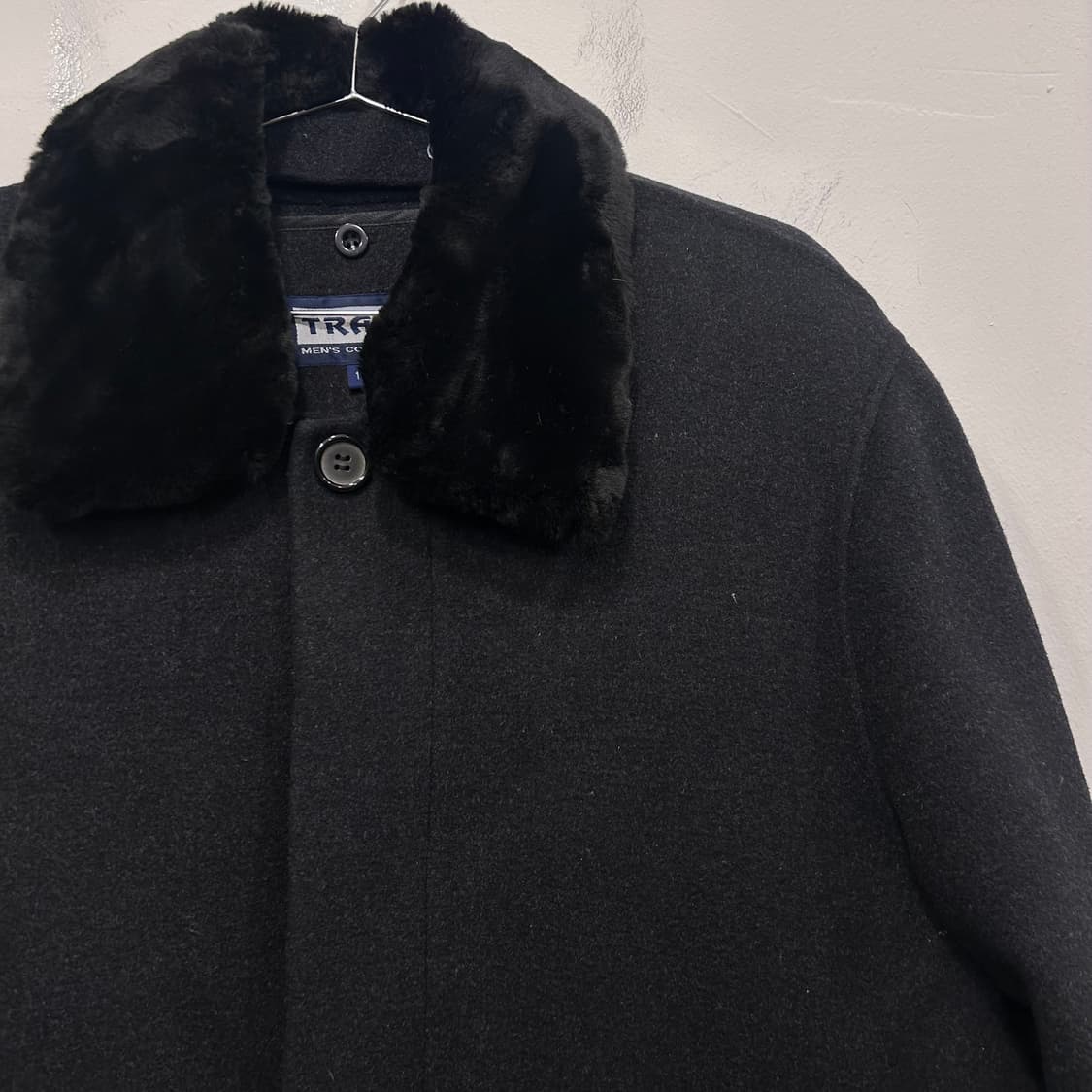 트레디 핸드메이드 퀼팅 이너 밍크카라 울 하프코트 상품이미지1