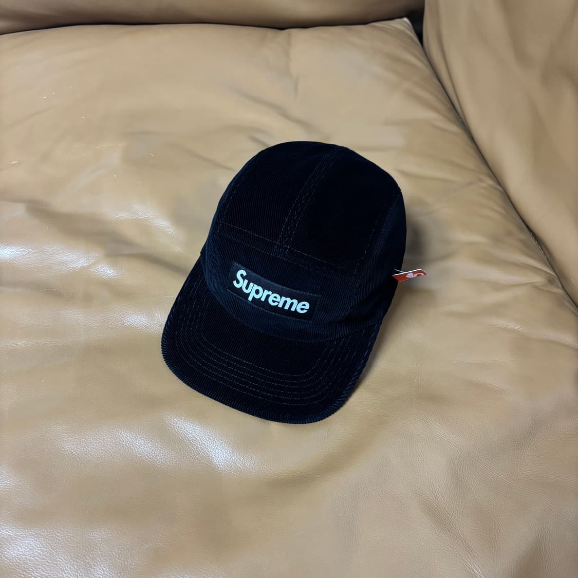 Supreme 슈프림 코듀로이 블랙 캠프캡 모자 (Black) 상품이미지1