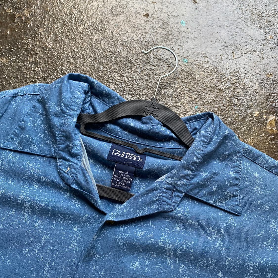 빈티지 블루 하와이안 반팔 셔츠 상품이미지2