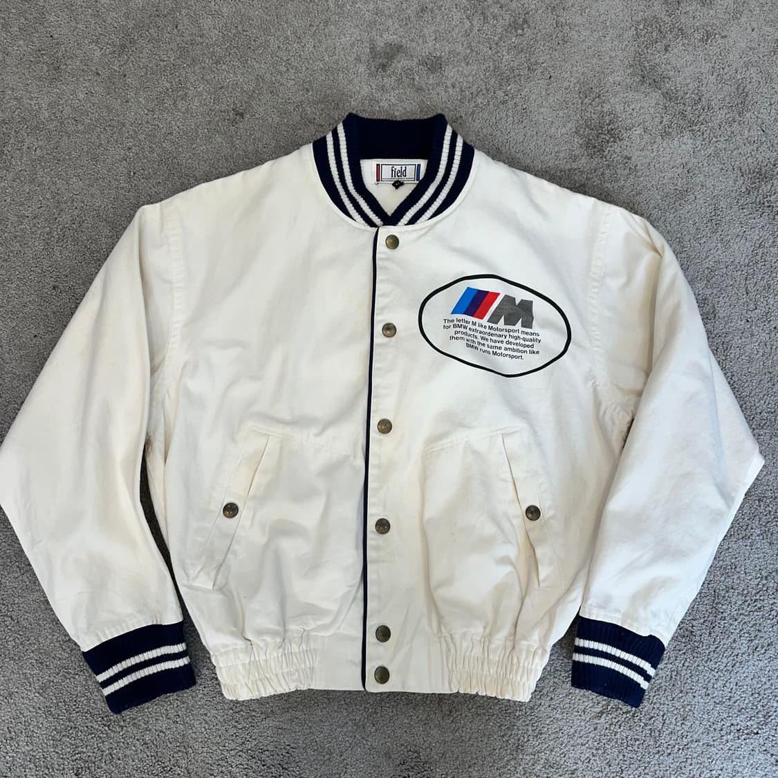 빈티지 BMW 모터스포츠 레이싱팀 봄버 자켓M 상품이미지4