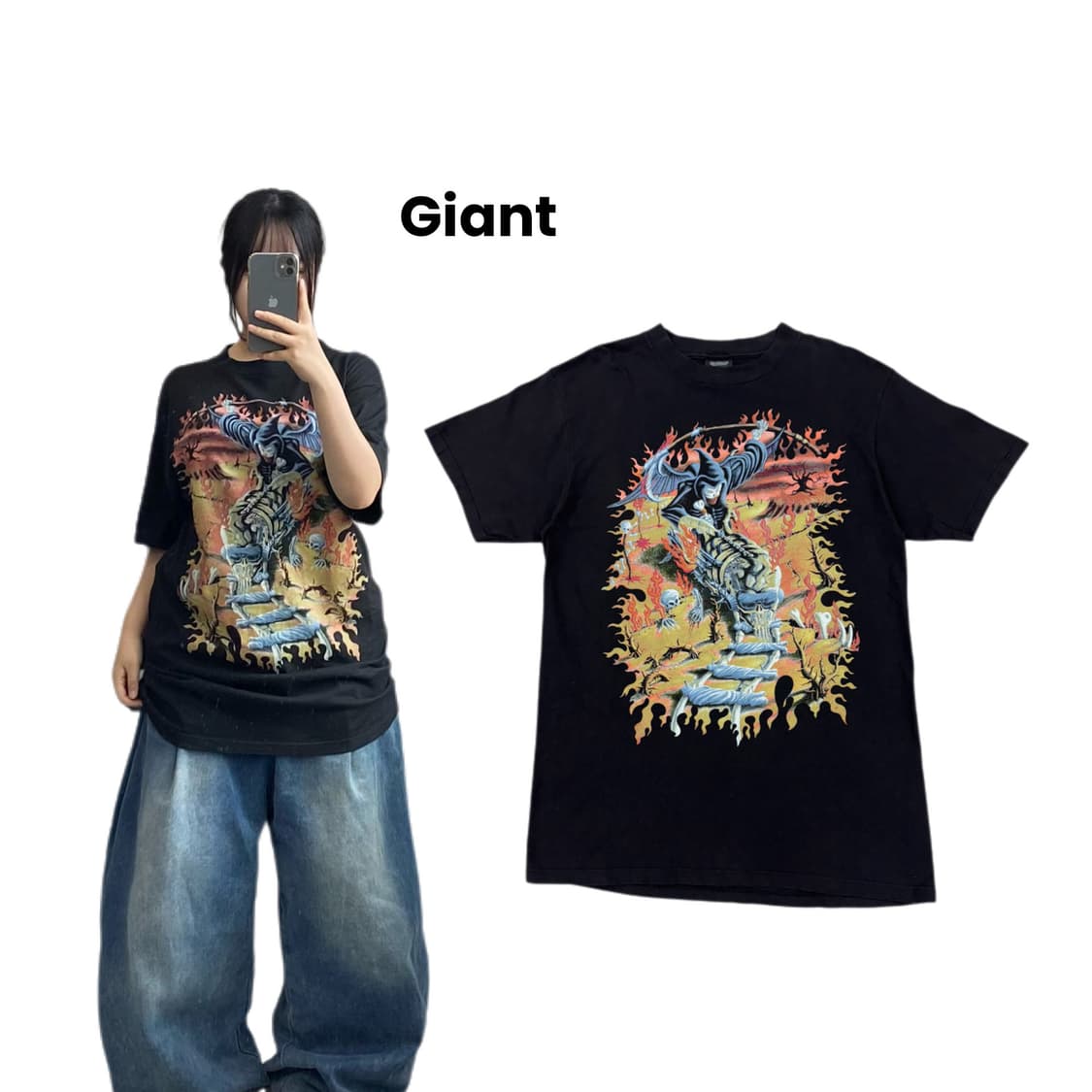 GIANT 자이언트 90s 메가데스 페이딩 밴드 반팔 티셔츠 상품이미지1