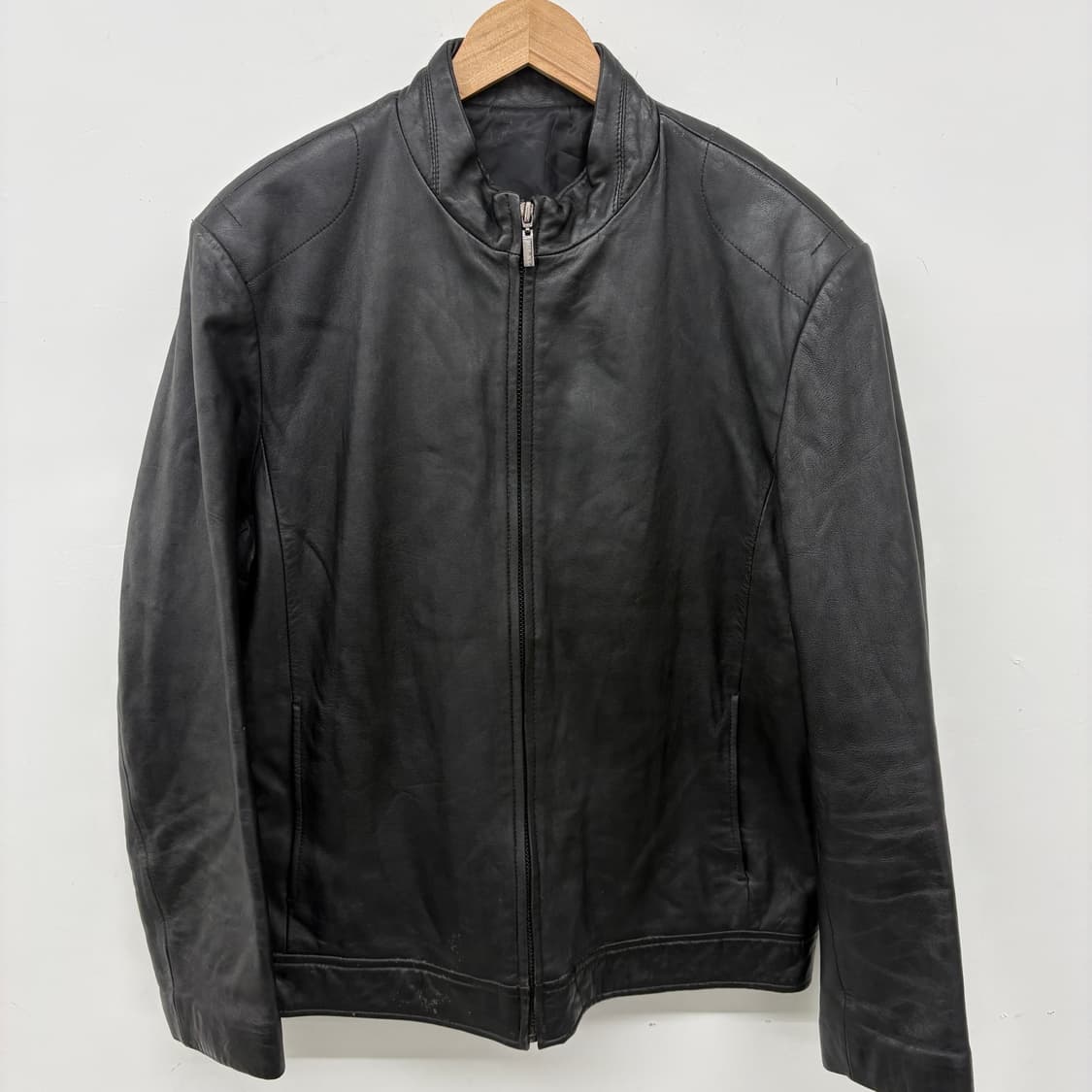 빈티지 블랙 양가죽 자켓 남성 L 상품이미지2