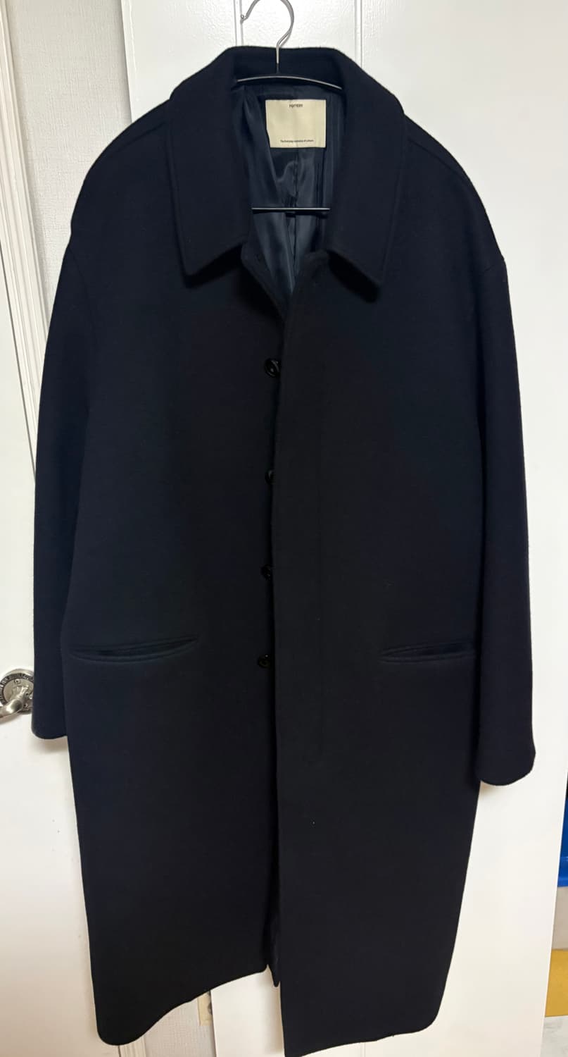 [3]22fw 포터리 멜튼 울 맥코트 다크네이비 상품이미지1