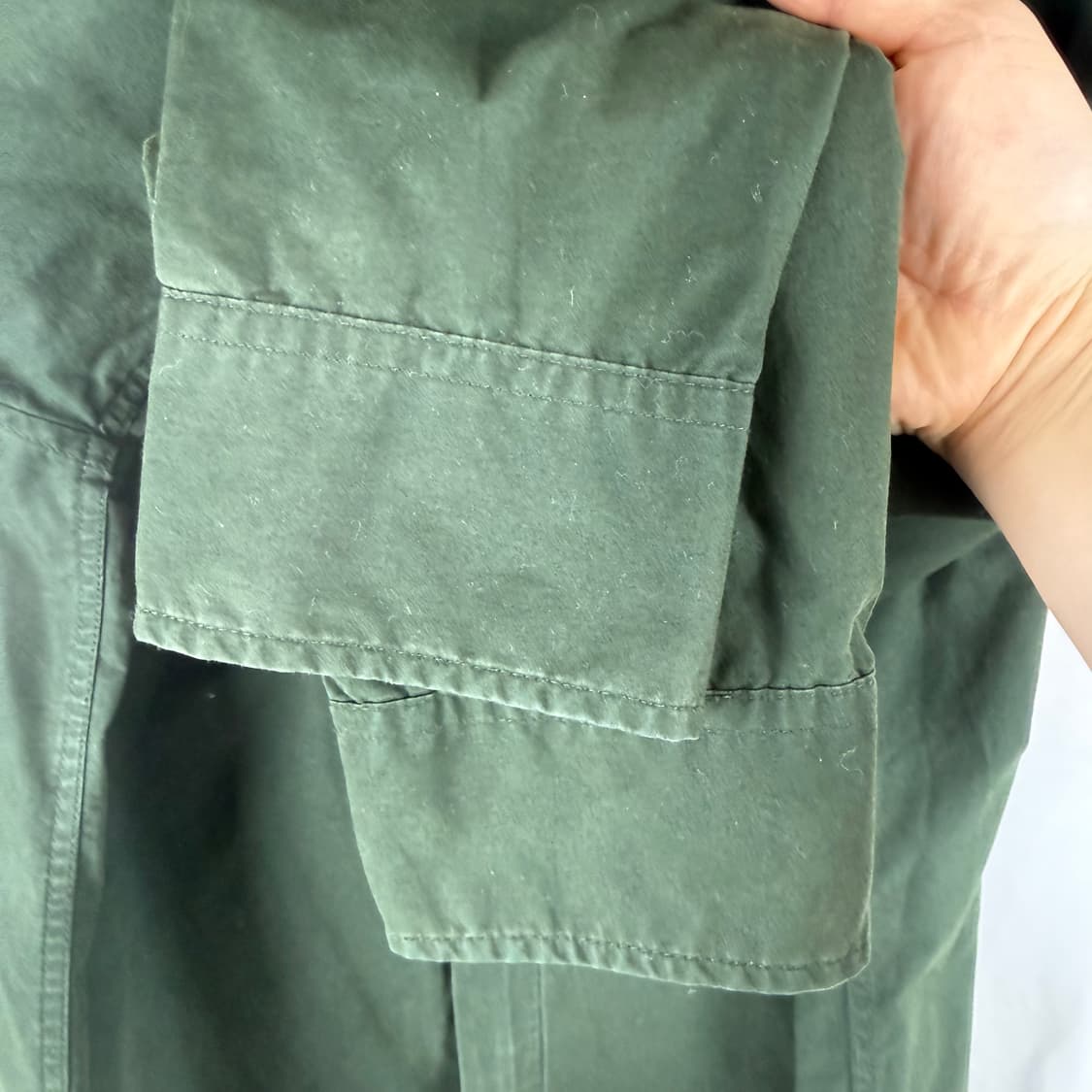 (무료배송)M) 게스 포켓 셔츠 그린 상품이미지4