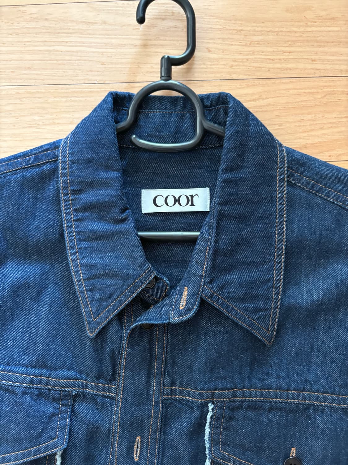 쿠어 컷오프 크롭 셔츠 m 상품이미지4