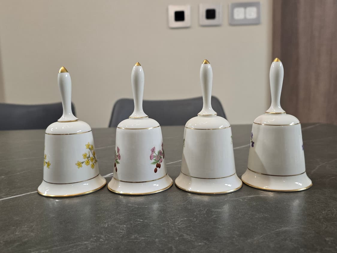 1979 Franklin Porcelain 플라워 도자기 벨 상품이미지5