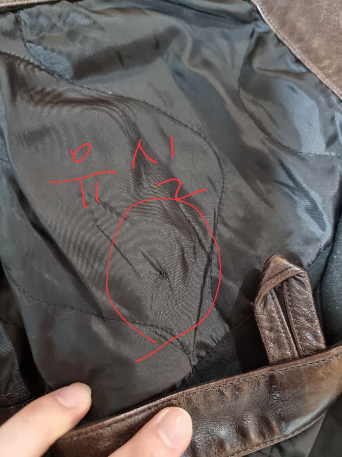 올드갭 old gap 레더 카코트 다크 브라운 L 상품이미지6
