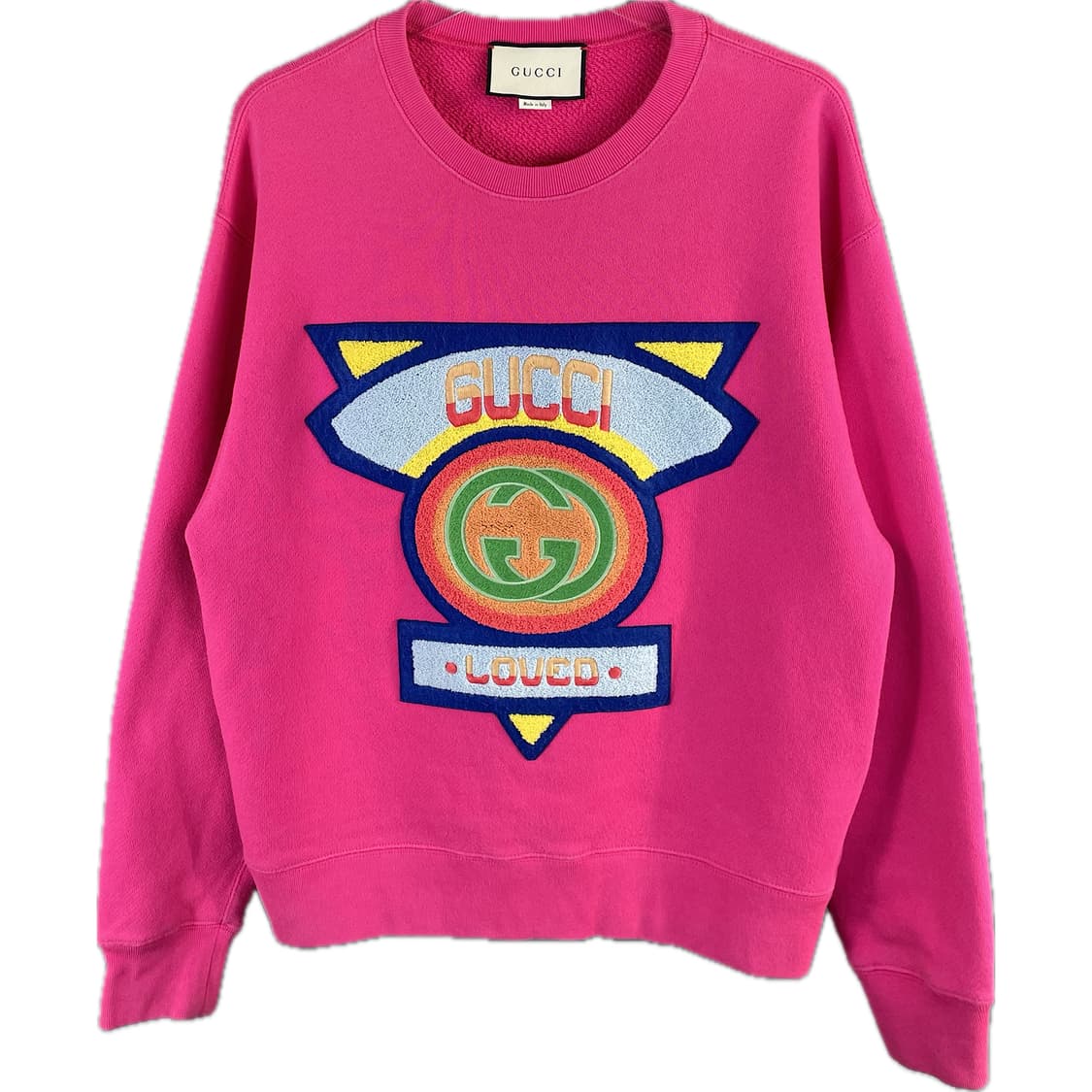 [XS] GUCCI 구찌 여성 푸시아 LOVED 스웻셔츠 맨투맨 상품이미지1