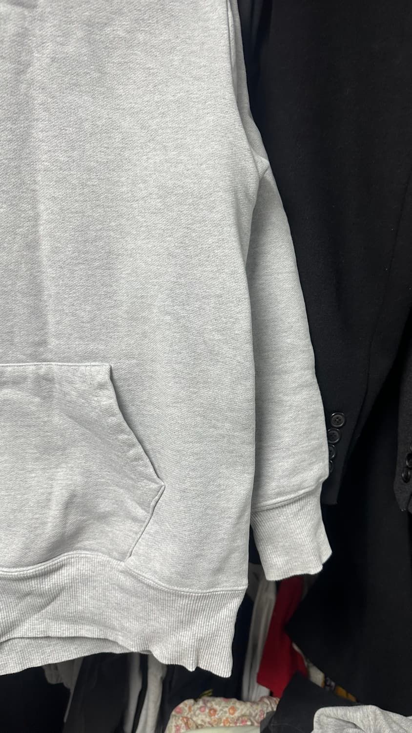 니들워크 헤비 무지 그레이 스웻 후드티 38 상품이미지3