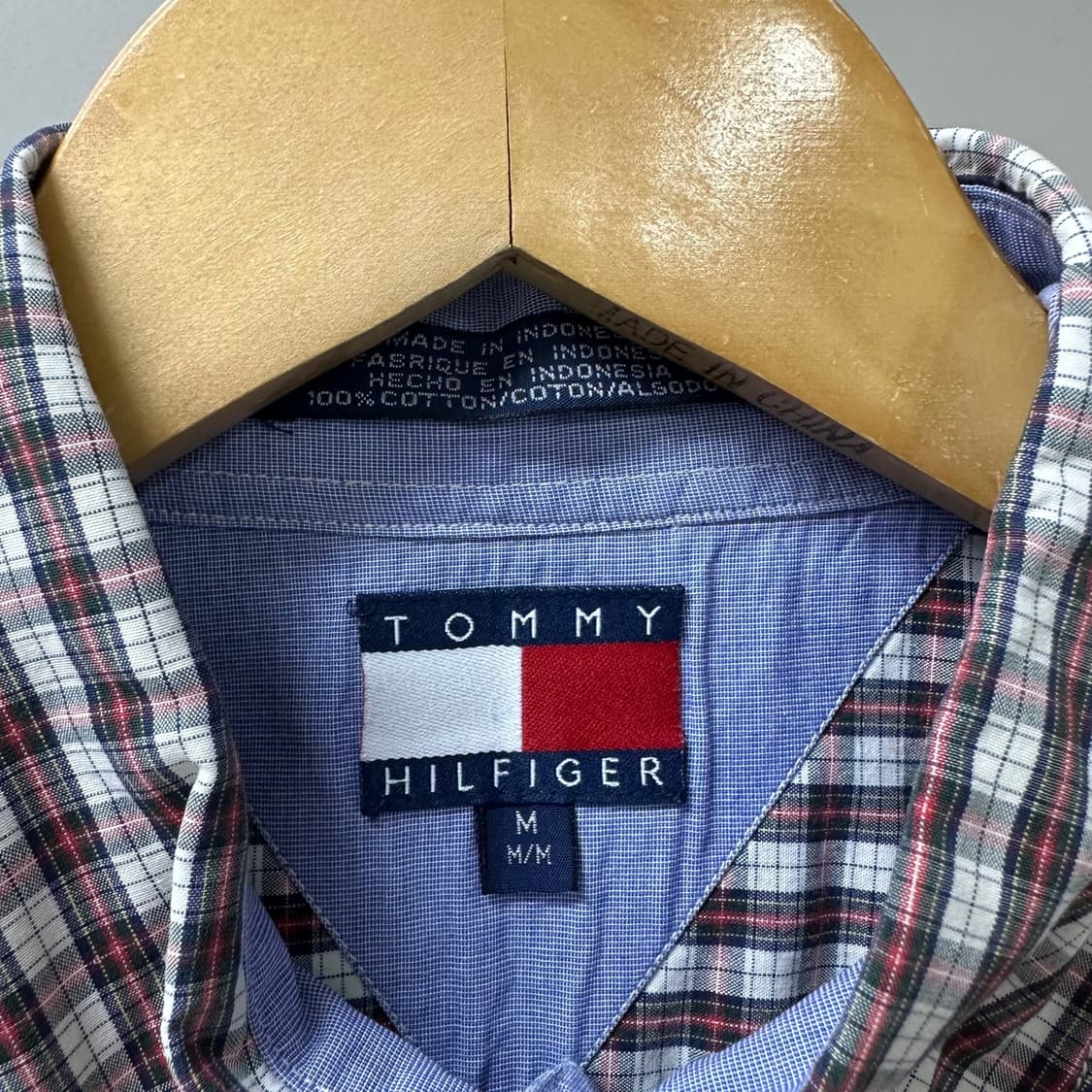 (L)타미체크셔츠-Y399 상품이미지3