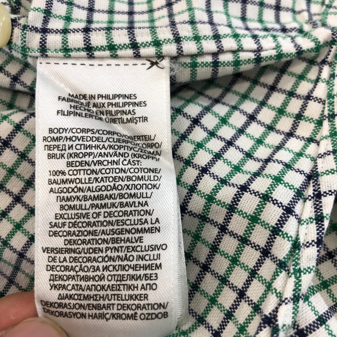 폴로 랄프로렌 클래식핏 상위라인 멀티포니 깅엄셔츠 L 상품이미지6