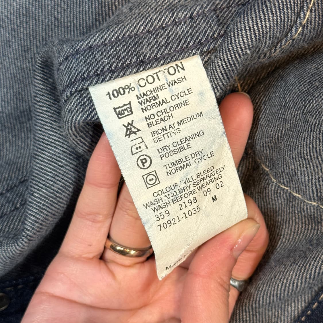 M) 리바이스 아이코닉 데님자켓 TYPE 1 진청 데님 청자켓 상품이미지8