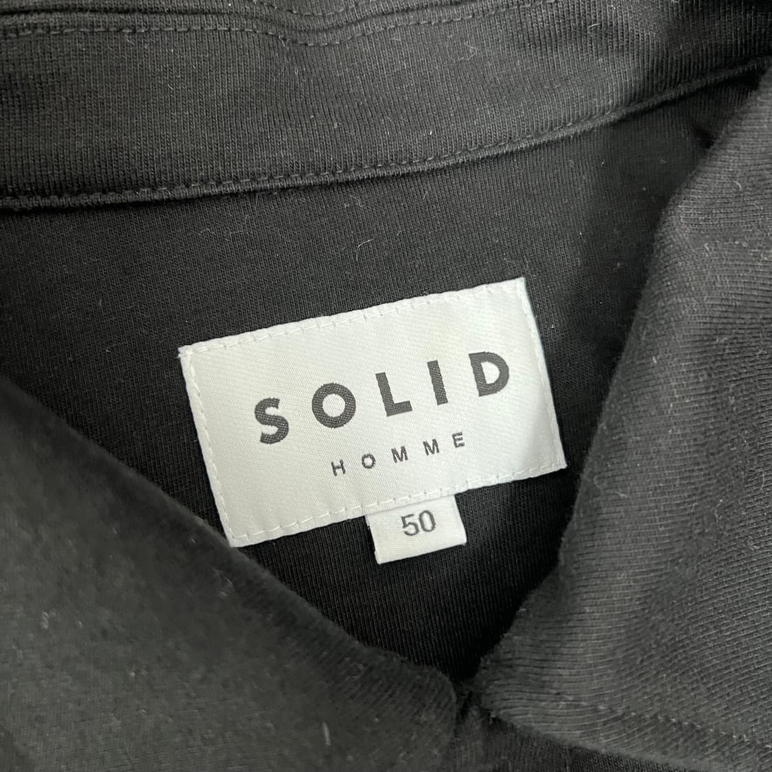 솔리드옴므 24ss 반팔 폴로셔츠 블랙 상품이미지4