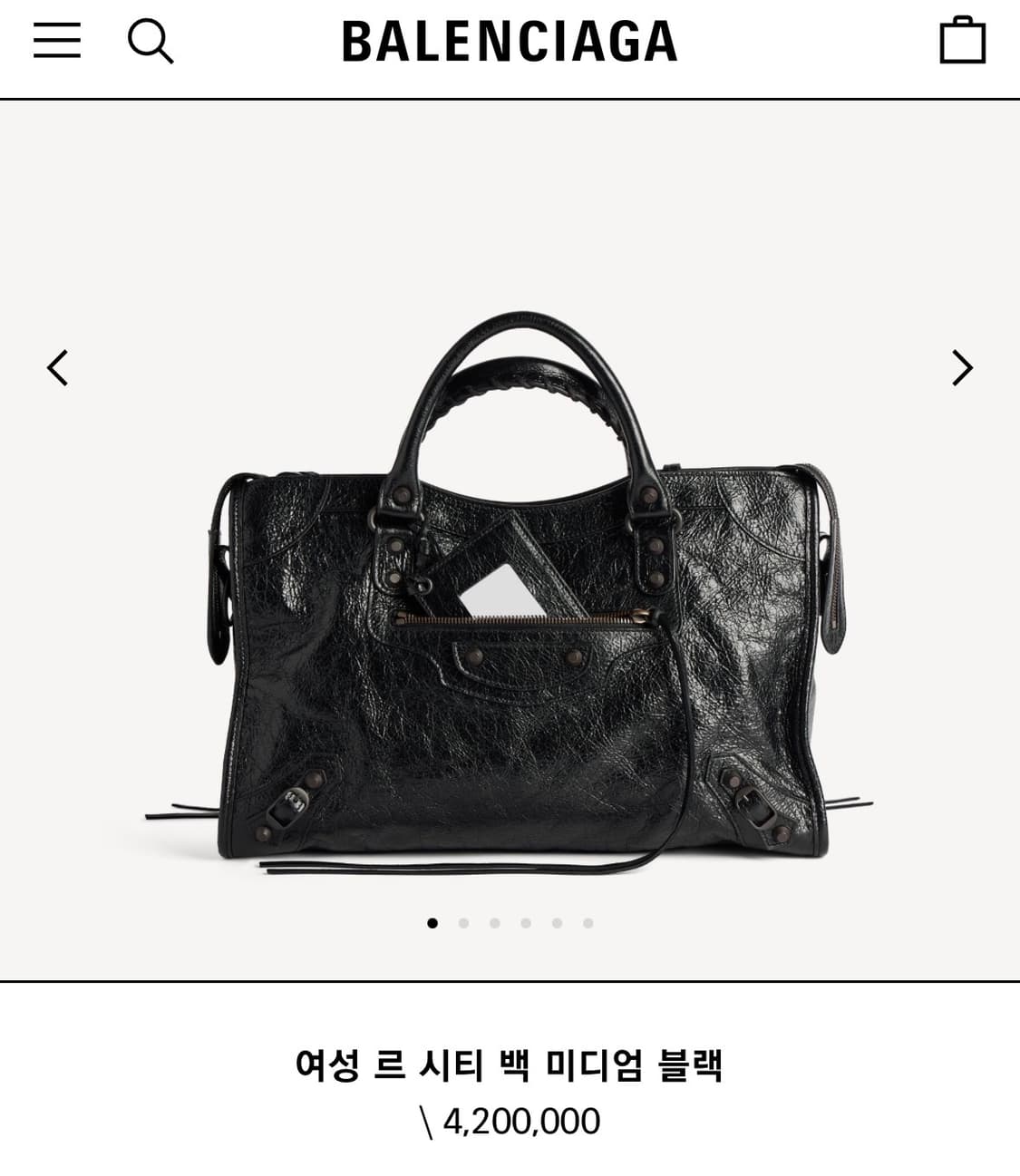 [26SS 새상품급] 발렌시아가 르 시티 모터백 미디움 블랙 상품이미지8