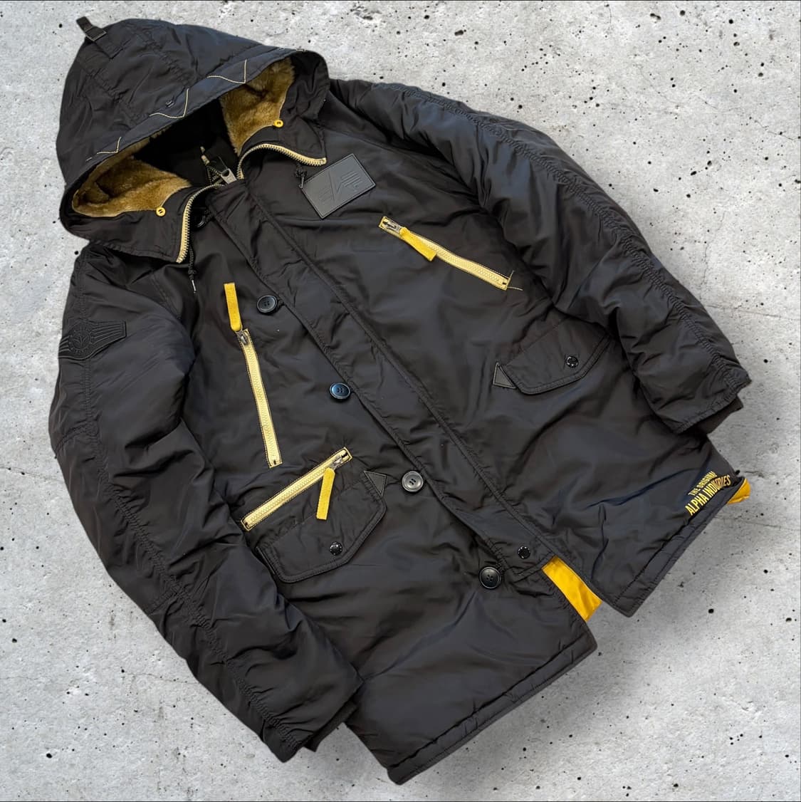 [M] 알파인더스트리 N3B 검정색 야상 패딩 점퍼 B908 상품이미지1