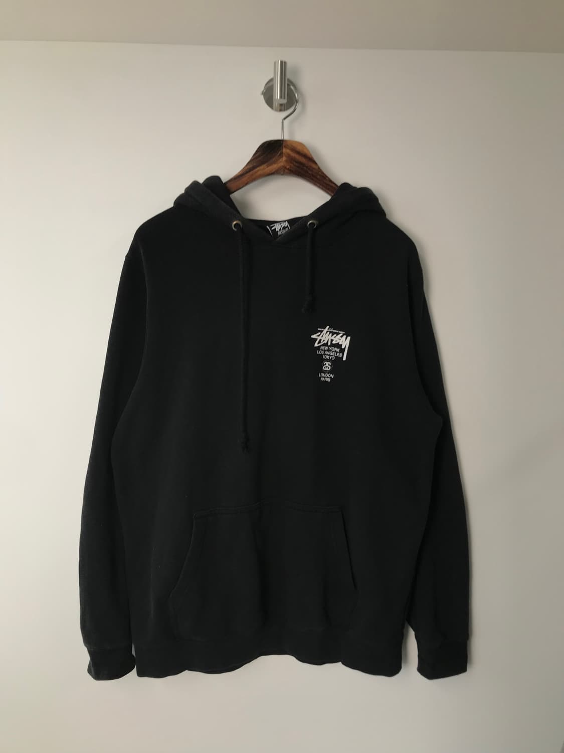 스투시 월드투어 블랙 후드티 상품이미지3