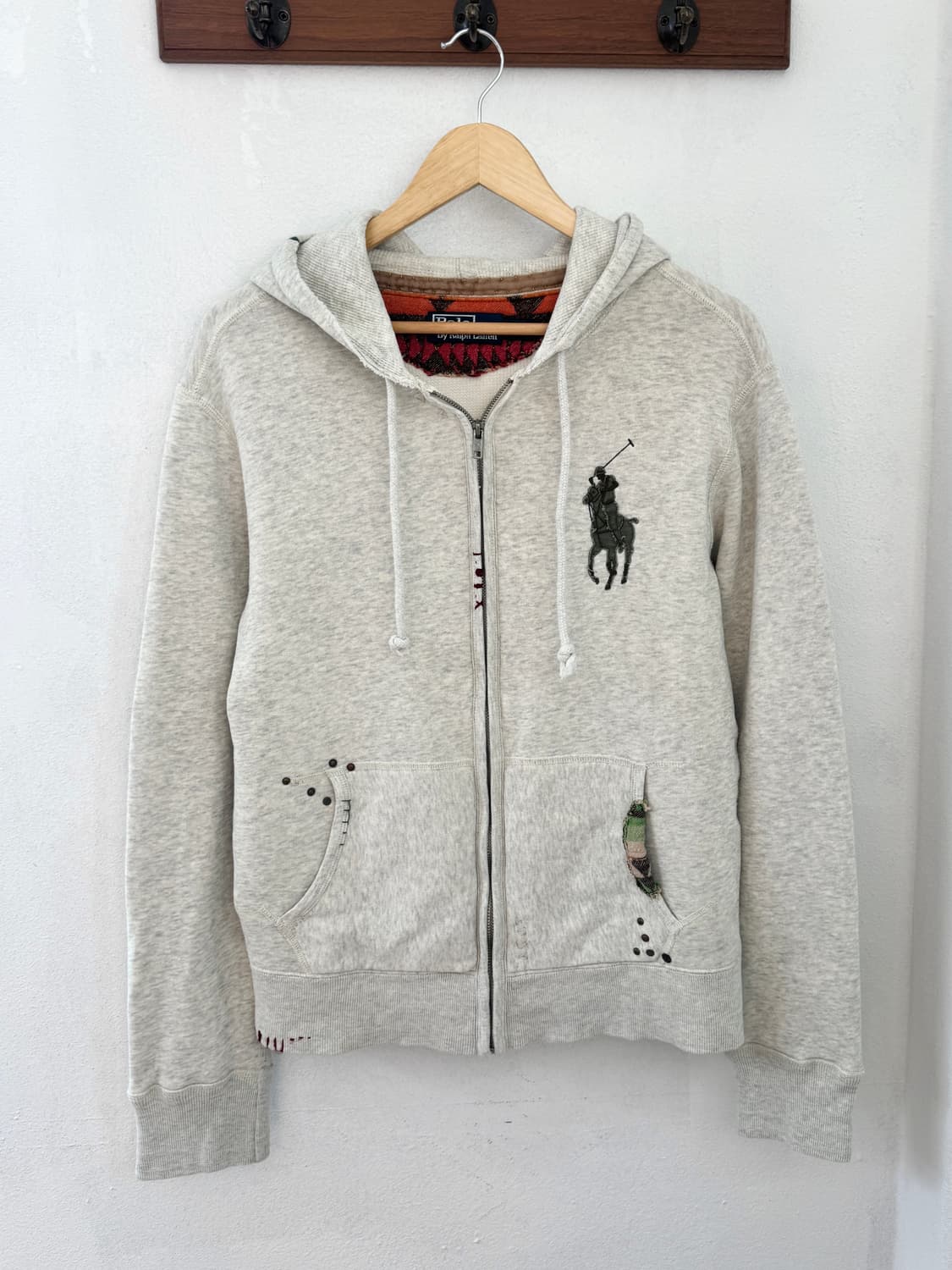 폴로 빅포니 오트밀 스티치 후드집업 상품이미지2