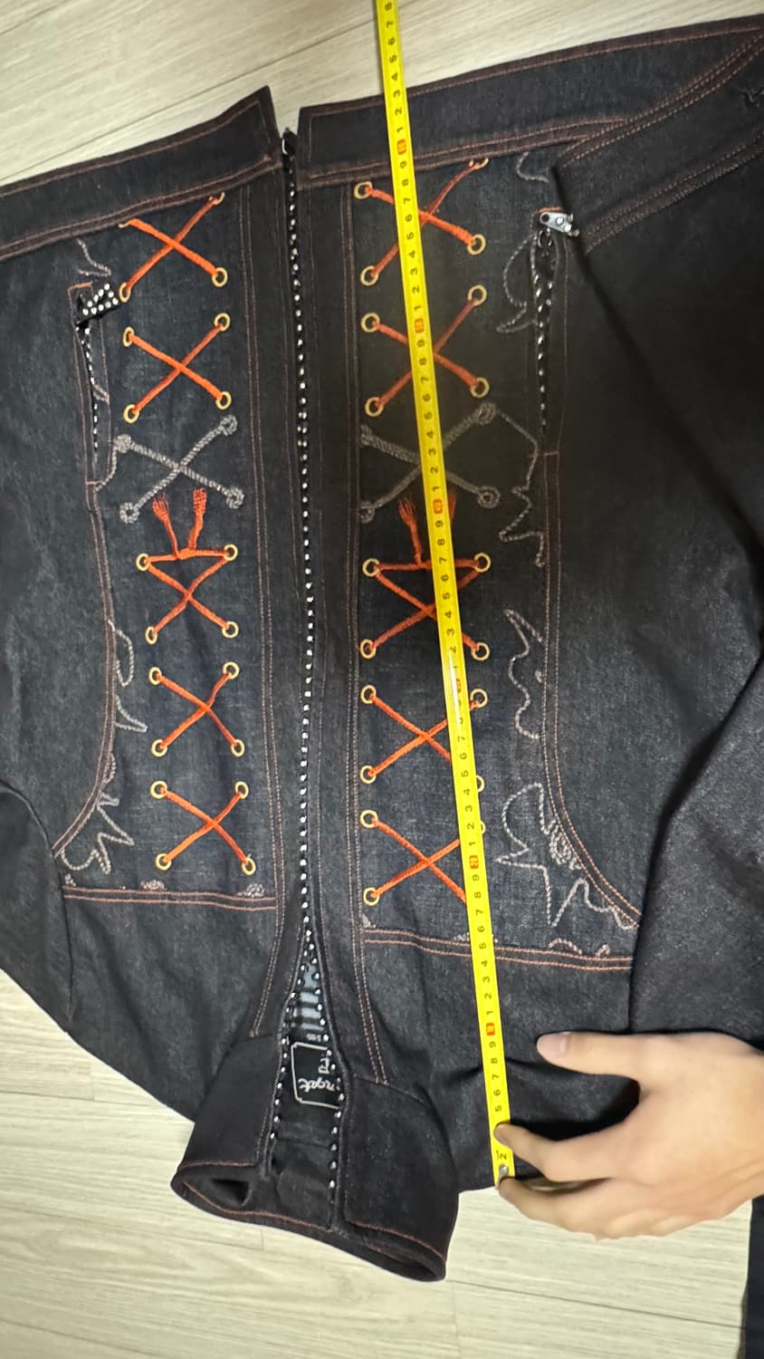 빈티지 자수  데님자켓 판매 상품이미지4