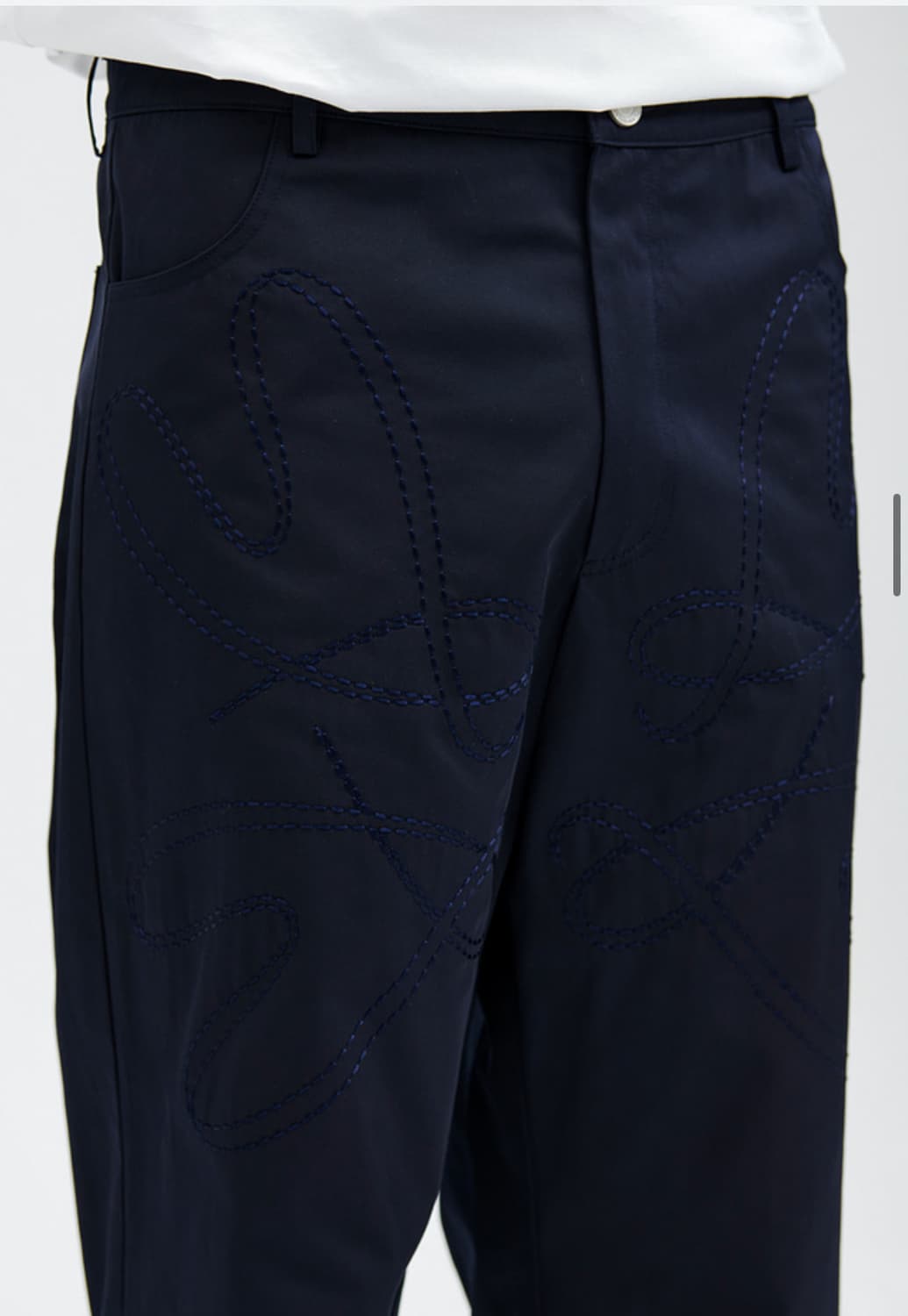 애니타임로릭 Pansy Lettering Pants-Navy 상품이미지2