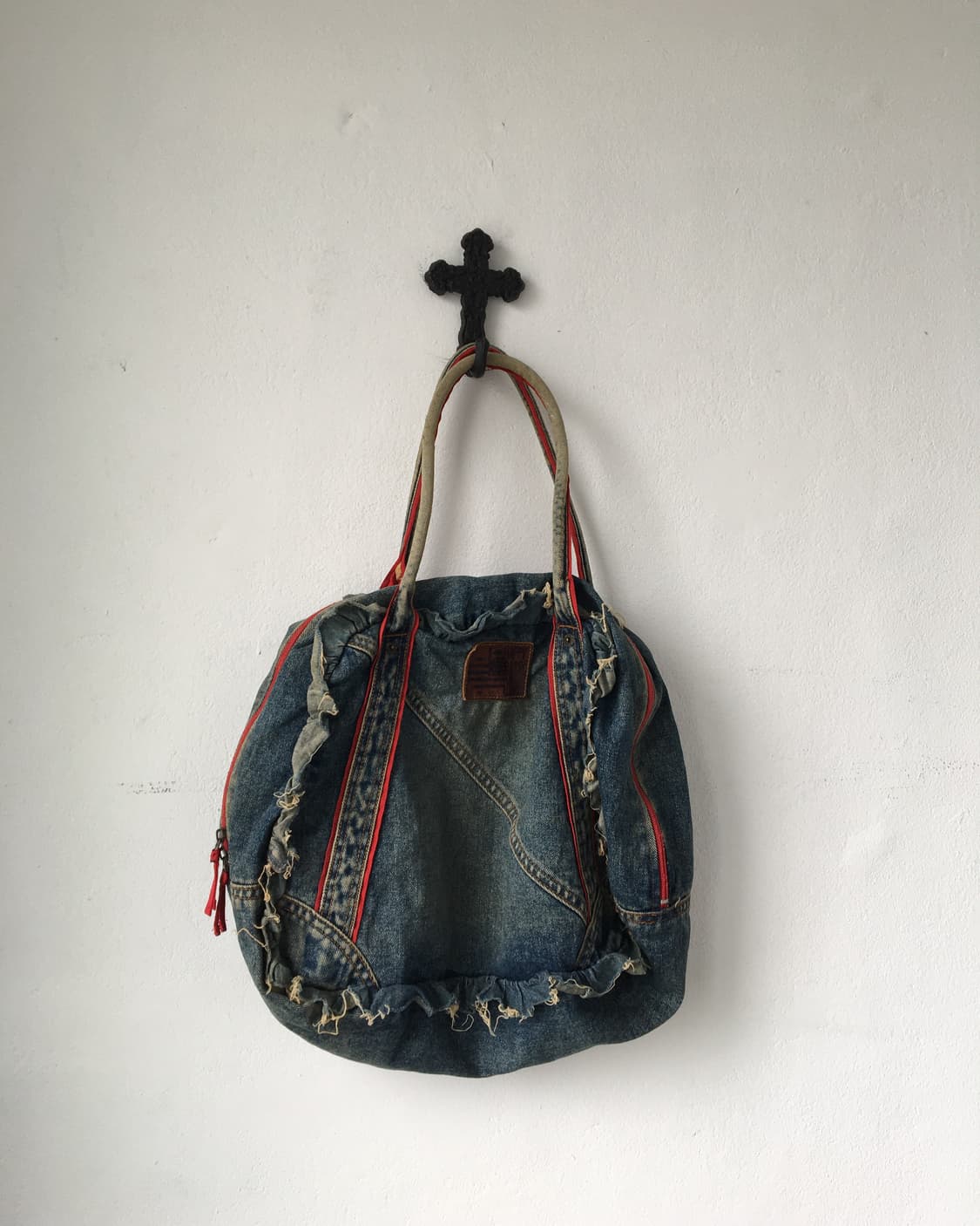 grunge mood denim tote bag 상품이미지3