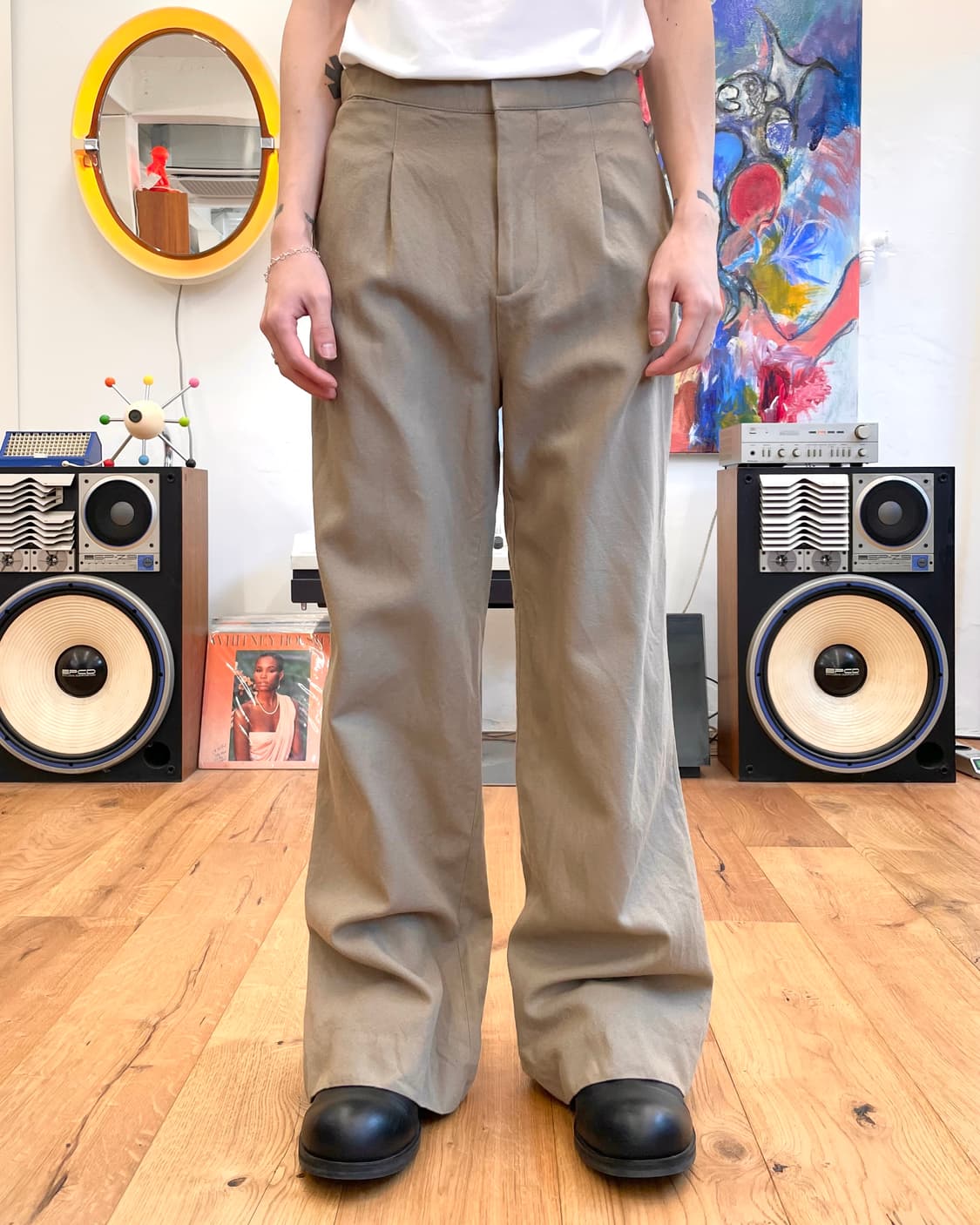 [44] 라프시몬스 와이드 울 팬츠 상품이미지1