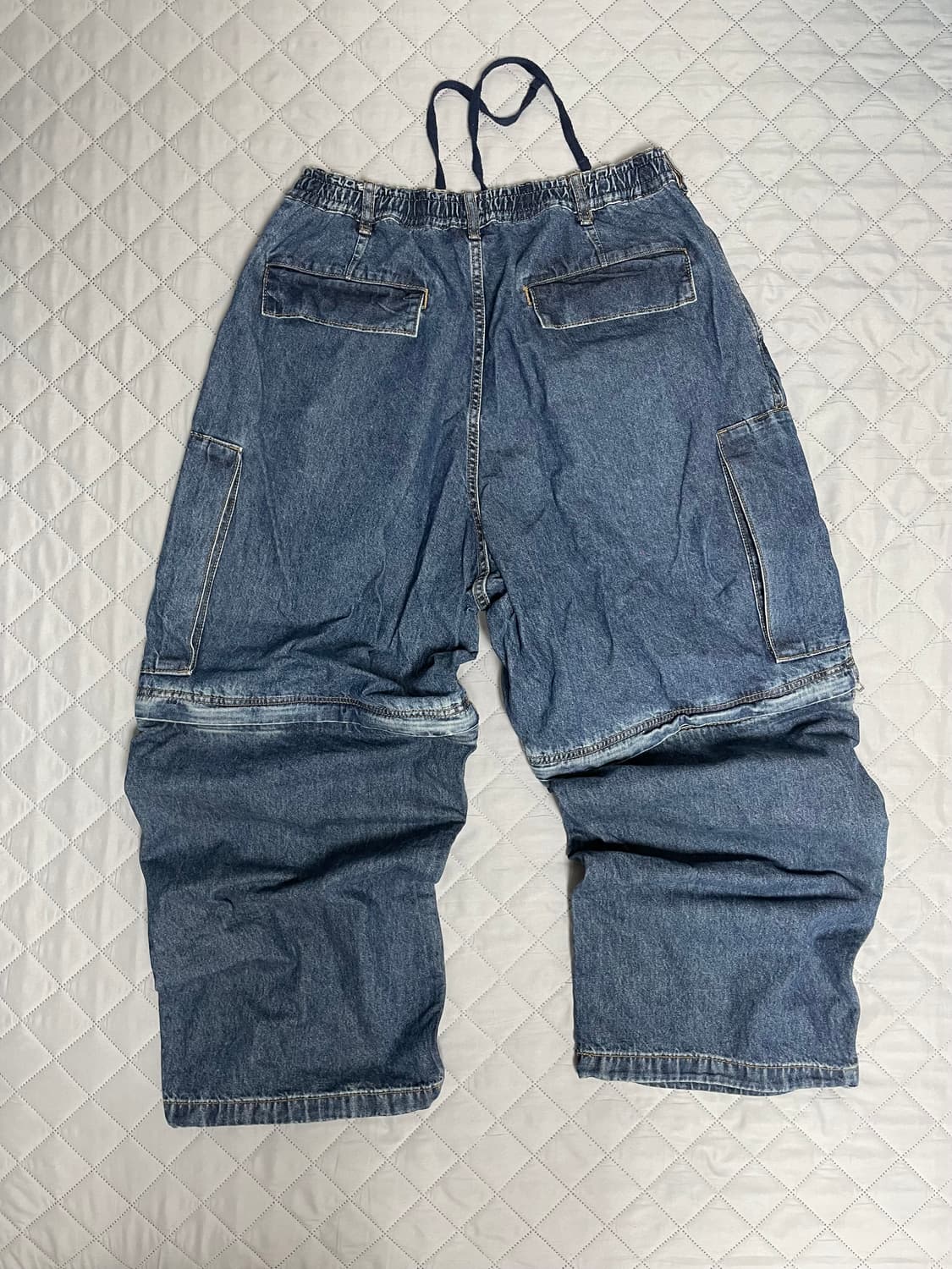 GU x 언더커버 데님 컨버타블 와이드 카고 팬츠 상품이미지6