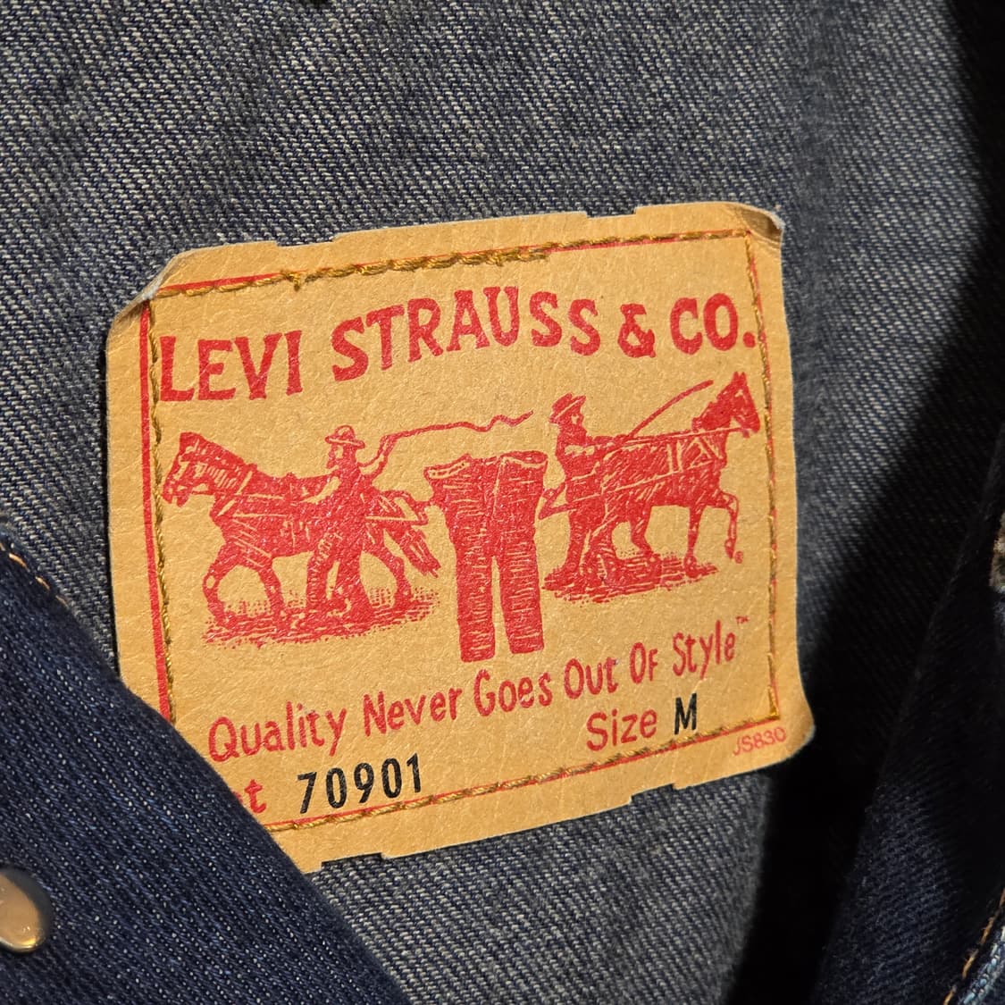 리바이스 70901 웨스턴 무드 진청 데님 자켓 상품이미지8