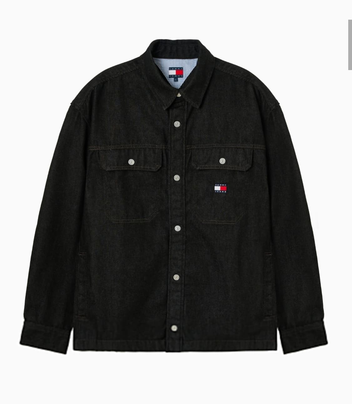 [새상품] 타미진스 흑청 블랙 데님 셔켓 자켓 상품이미지2