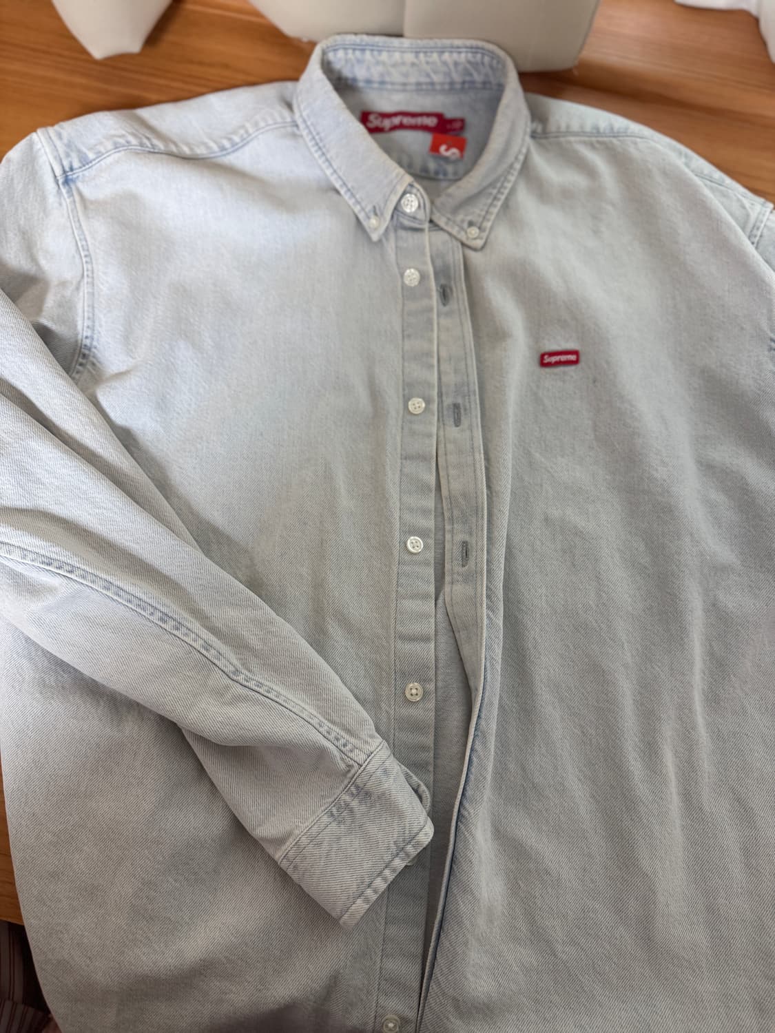 슈프림 스몰 박스 로고 데님 셔츠 상품이미지2