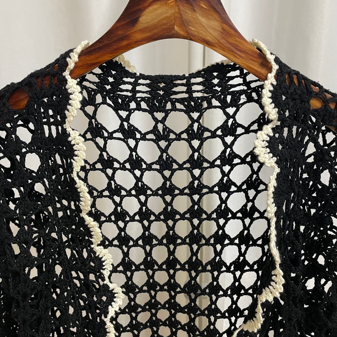 일본 빈티지 크롭 크로쉐 가디건 상품이미지2