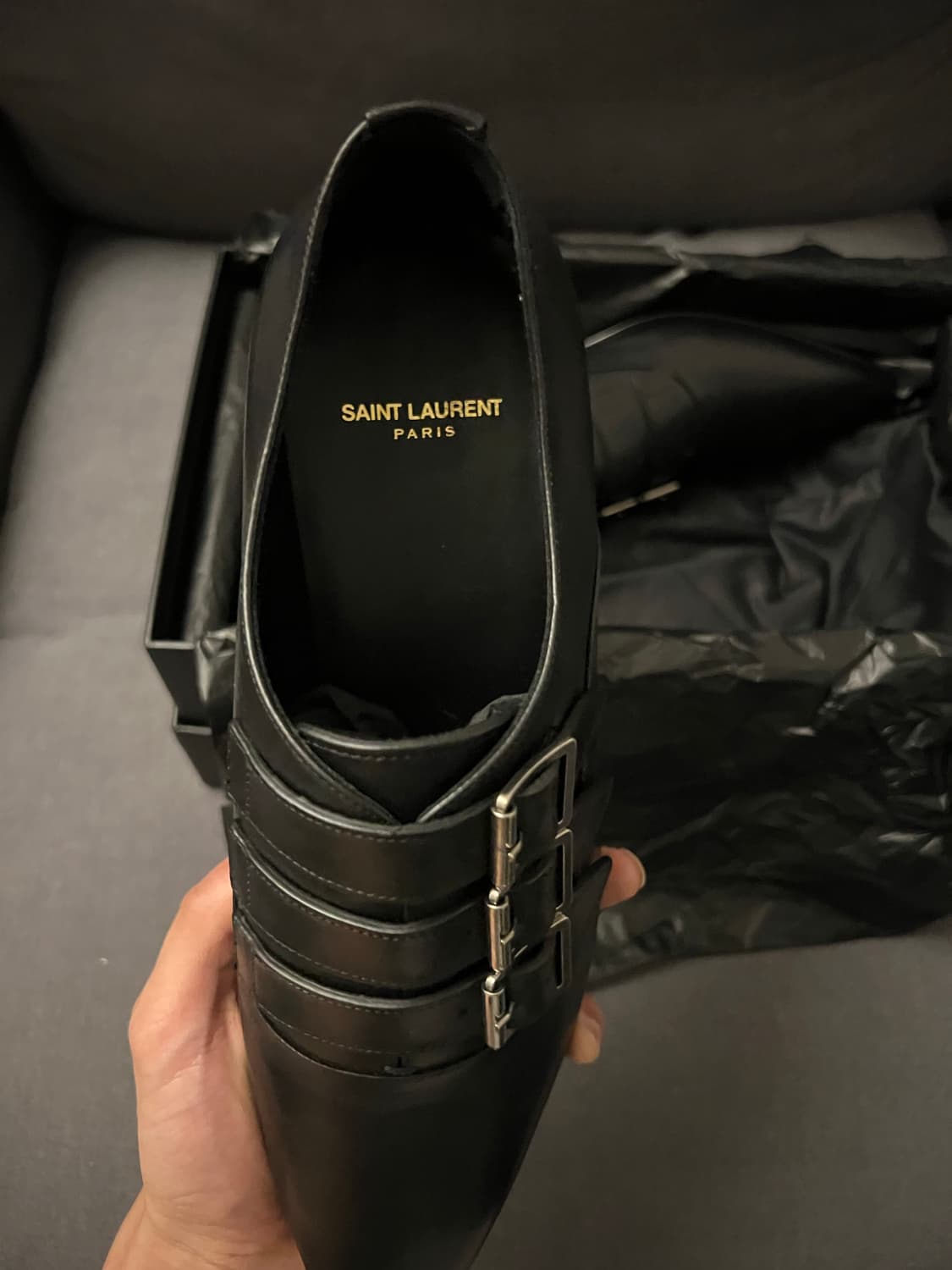 Saint Laurent 트리플 몽크 스트랩 41.5 상품이미지4