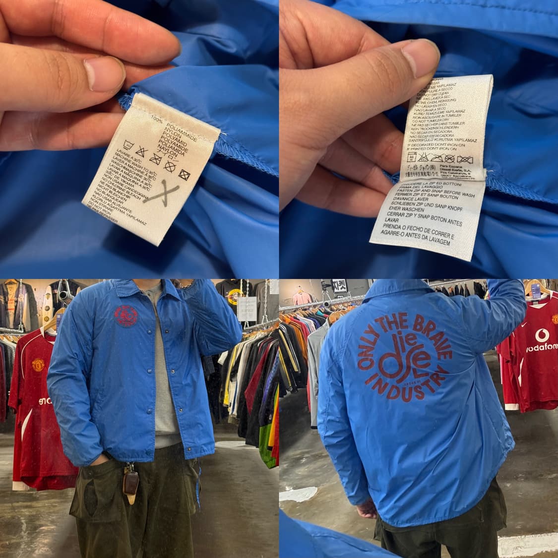 디젤 코치자켓 빅로고 (L-XL) 블루 상품이미지10