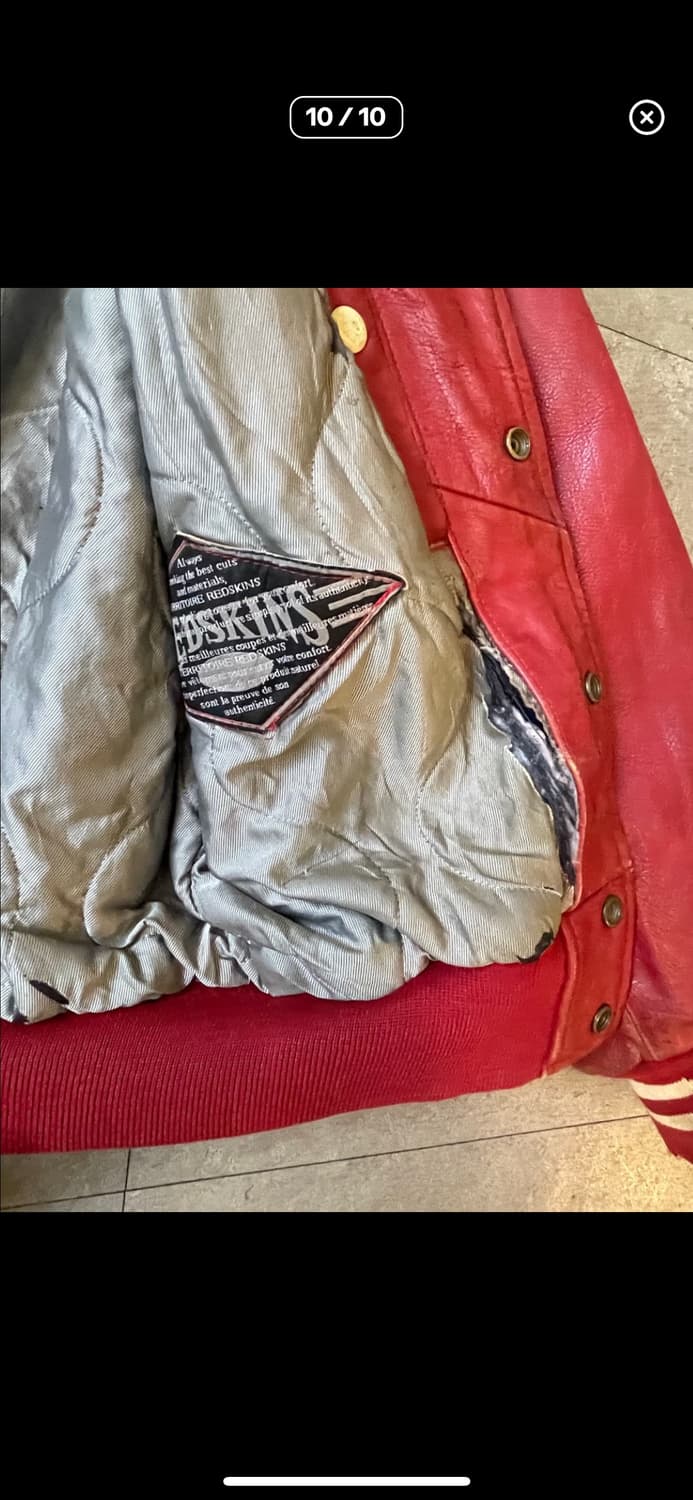 Redskins Leather Varsity Jacket 상품이미지10