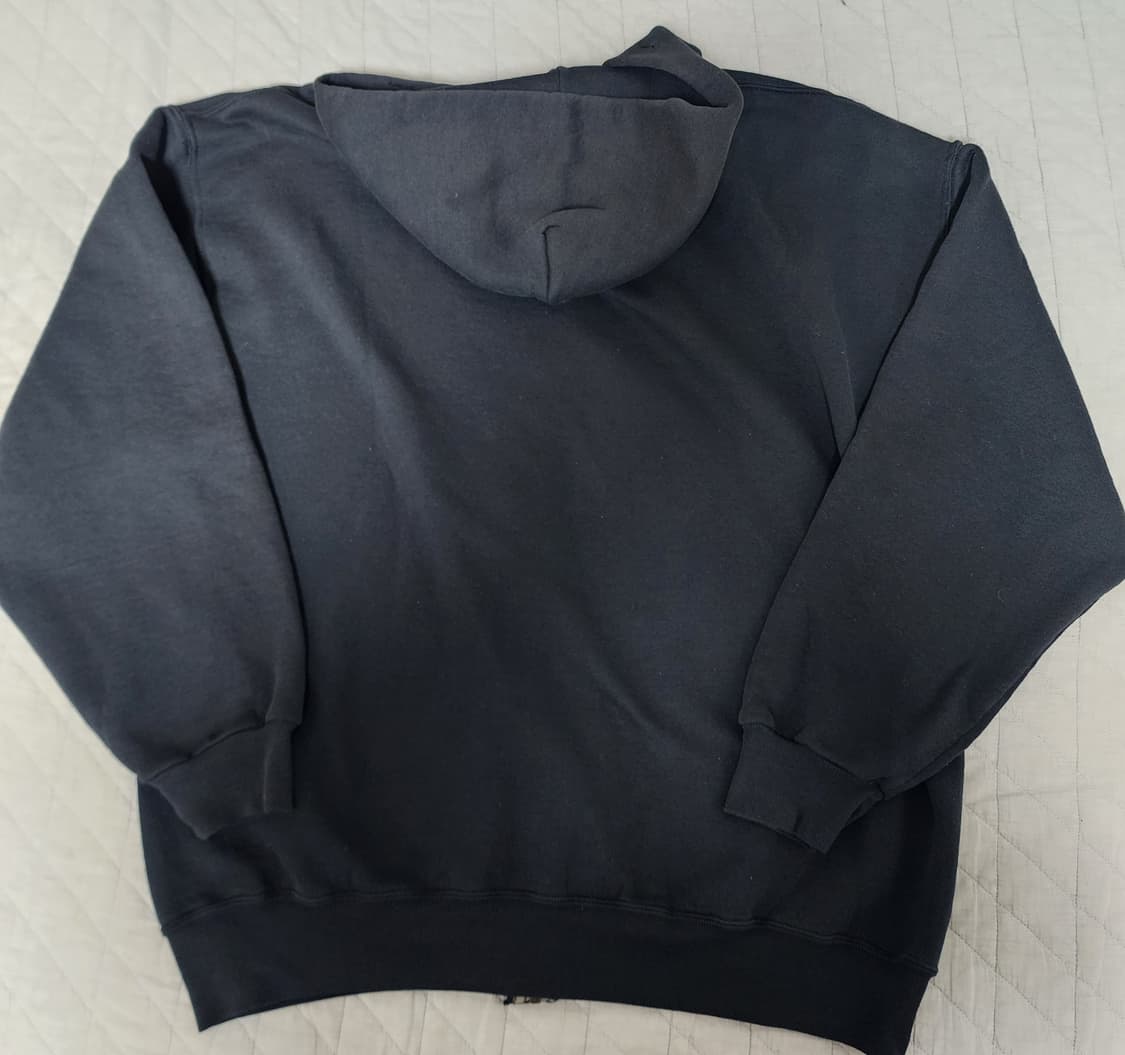 [XL] 90s 러셀 애슬레틱 빈티지 후드집업 블랙 ver. 블리칭 상품이미지5