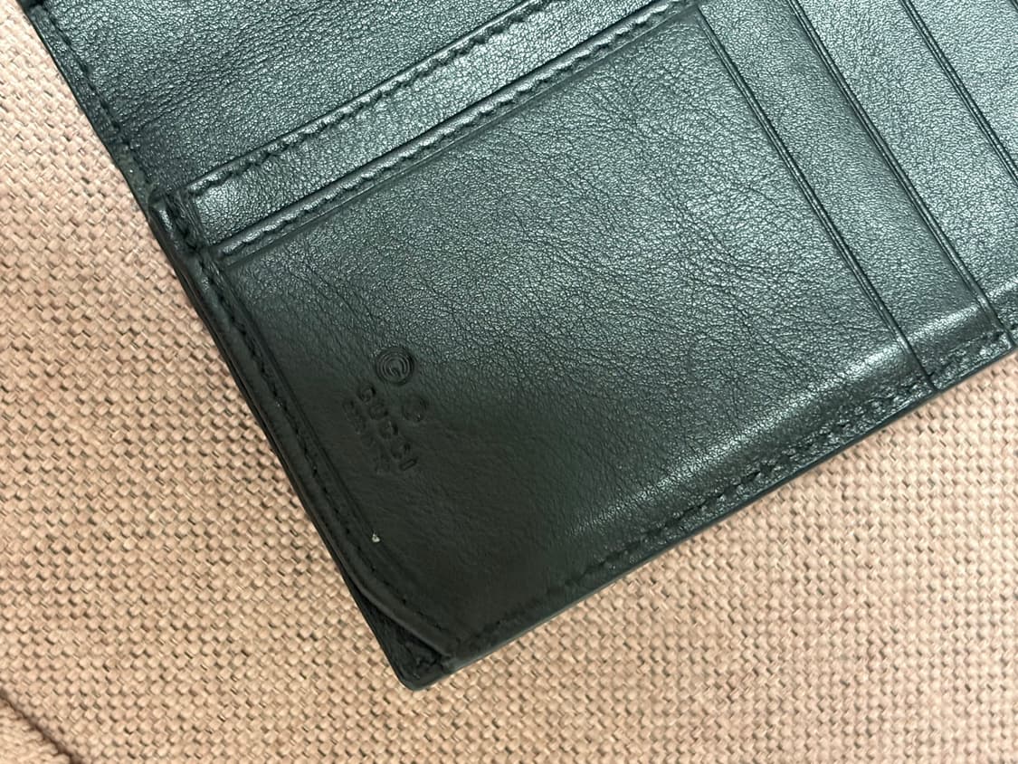정품)구찌 GG 마이크로시마 장지갑 블랙 상품이미지3