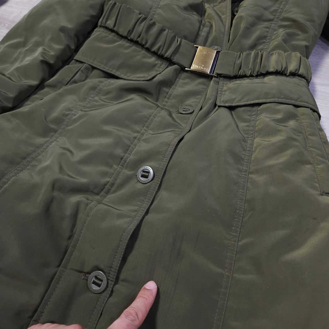 S ) 타미힐피거 여성 FUR 야상 패딩 코트 상품이미지7