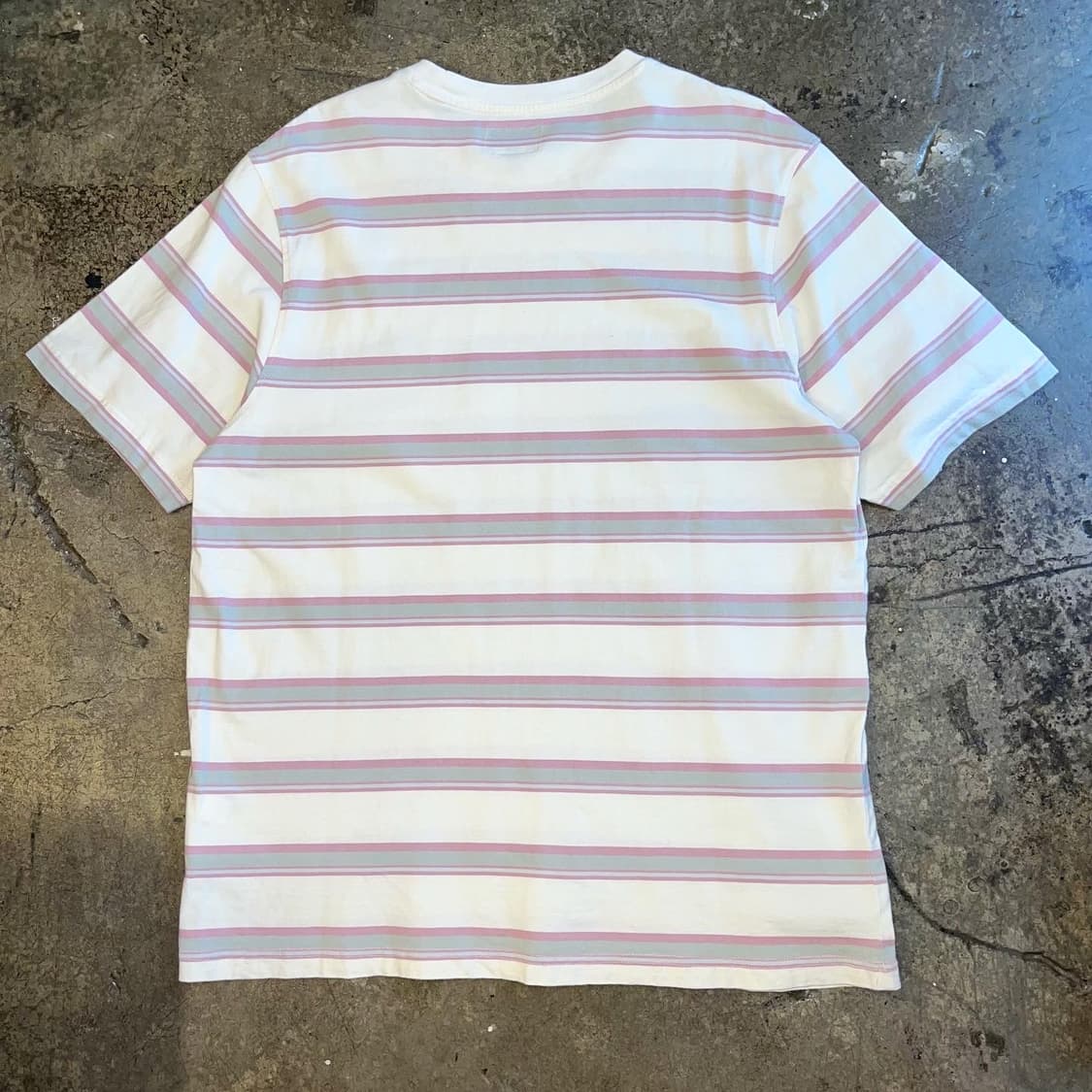 Stüssy Pink Stripe T-shirt 상품이미지4