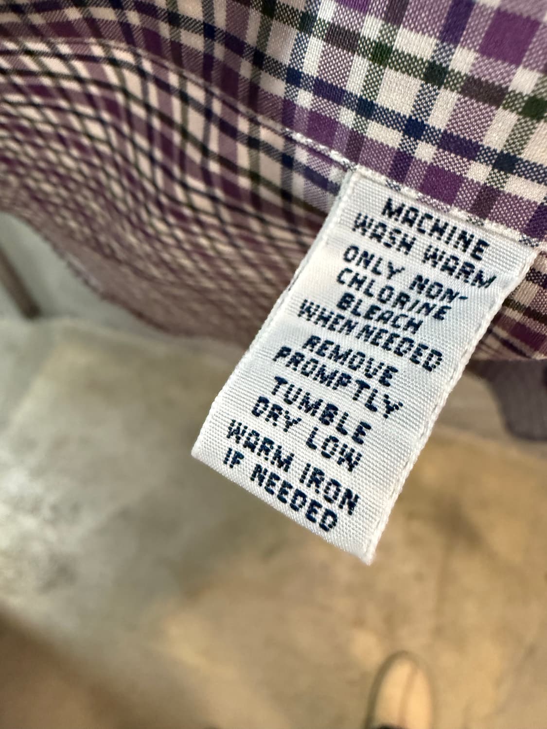 M 폴로 랄프로렌 POLO 커스텀핏 체크 버튼다운 셔츠 퍼플그린 상품이미지6